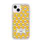 Personalised Halloween Heart Skulls iPhone 14 Clear Tough Case Starlight