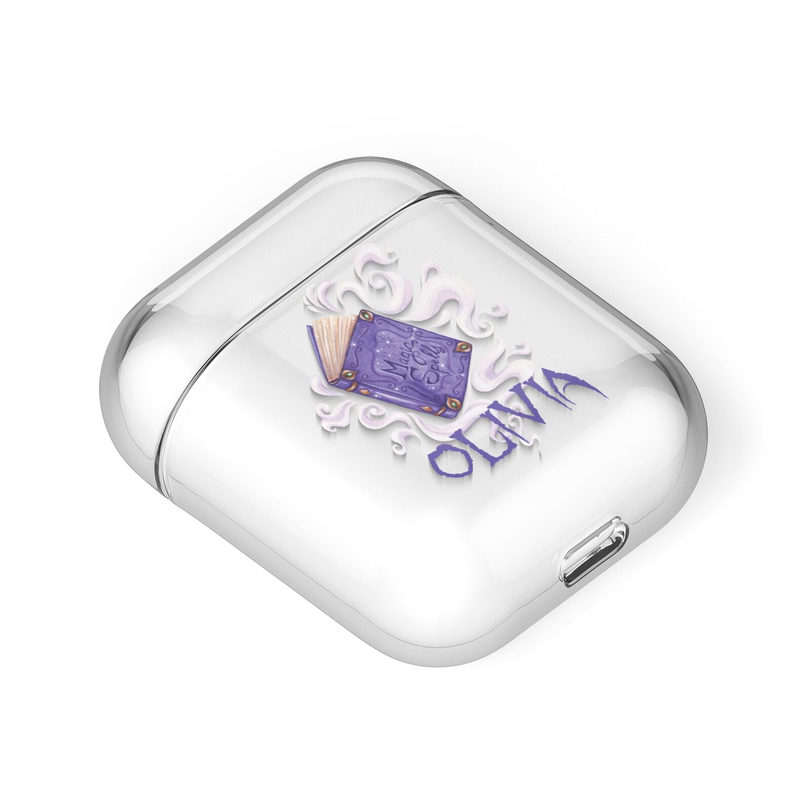 Personalised Halloween Magic Spell AirPods Case Laid Flat
