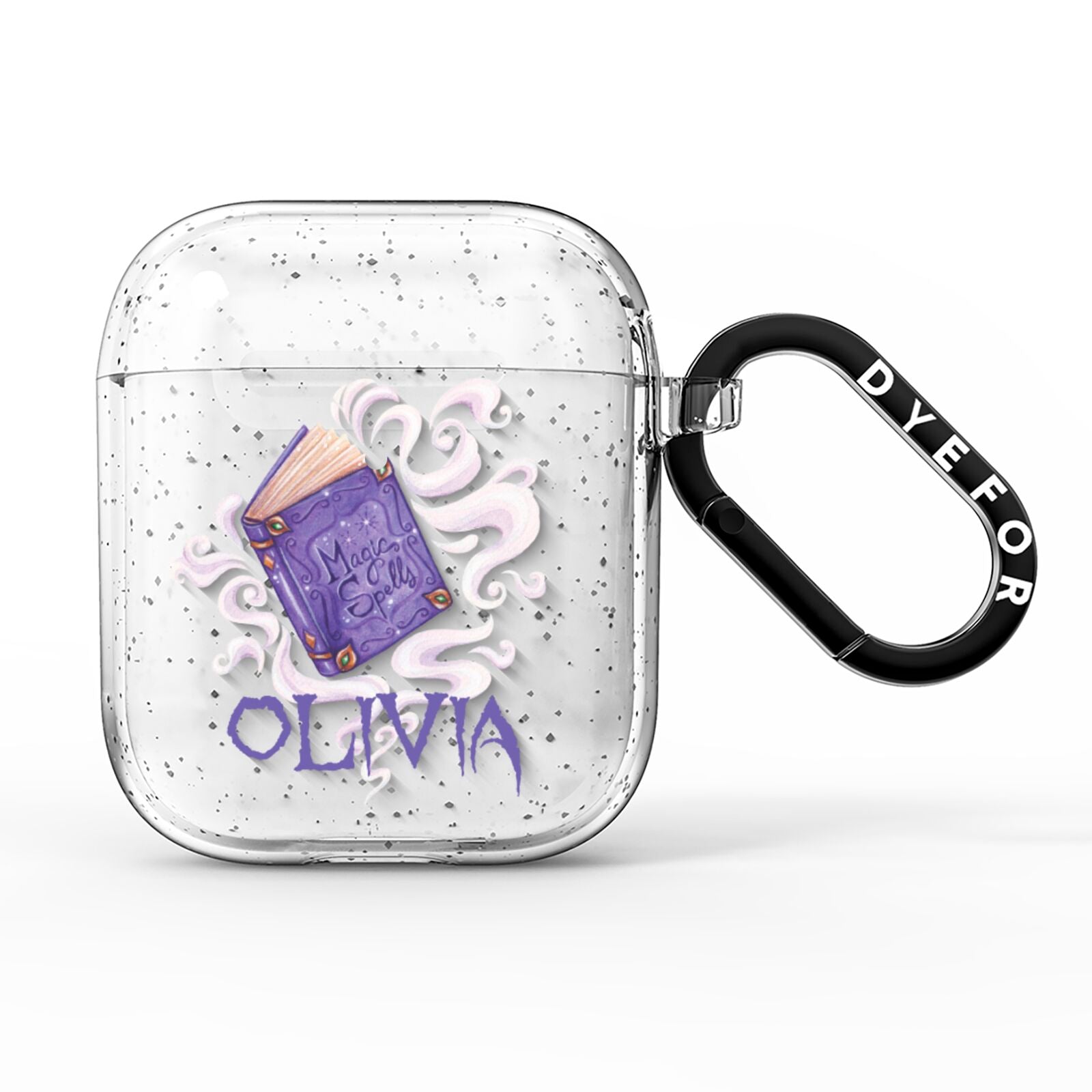 Personalised Halloween Magic Spell AirPods Glitter Case