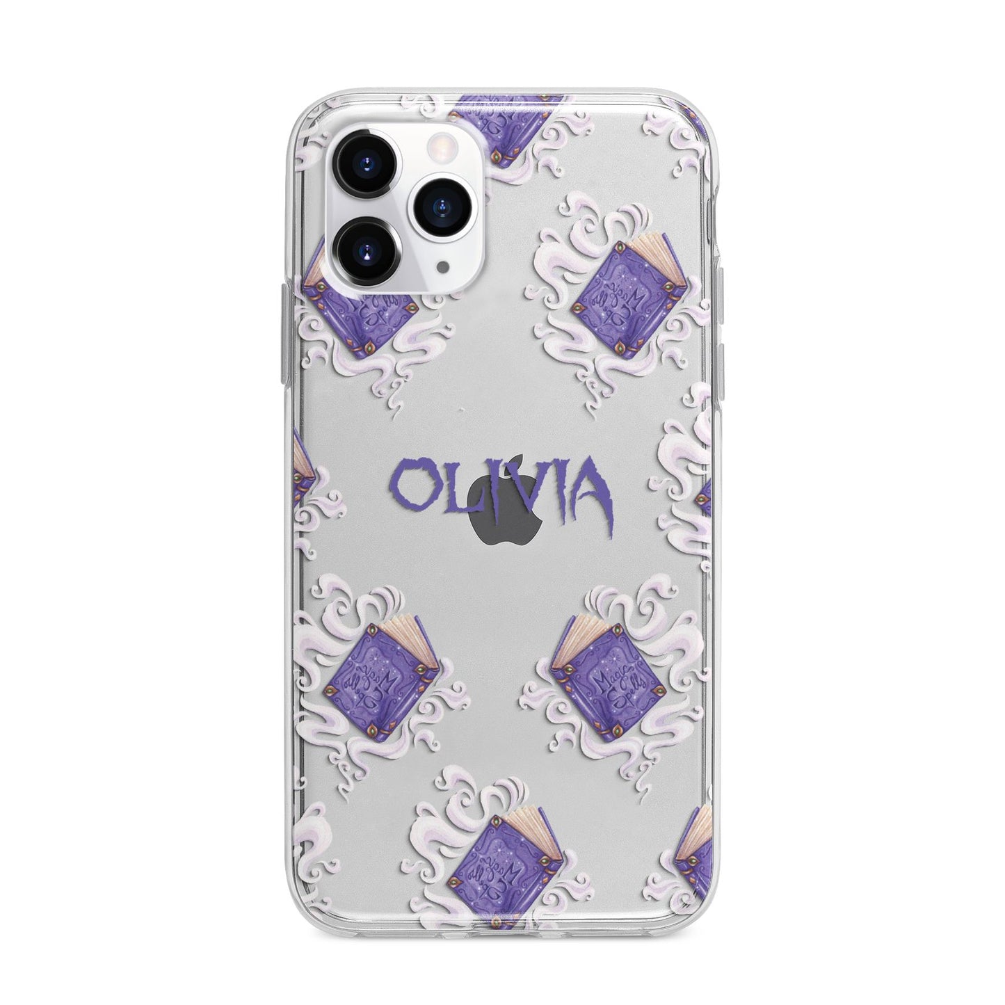 Personalised Halloween Magic Spell Apple iPhone 11 Pro Max in Silver with Bumper Case