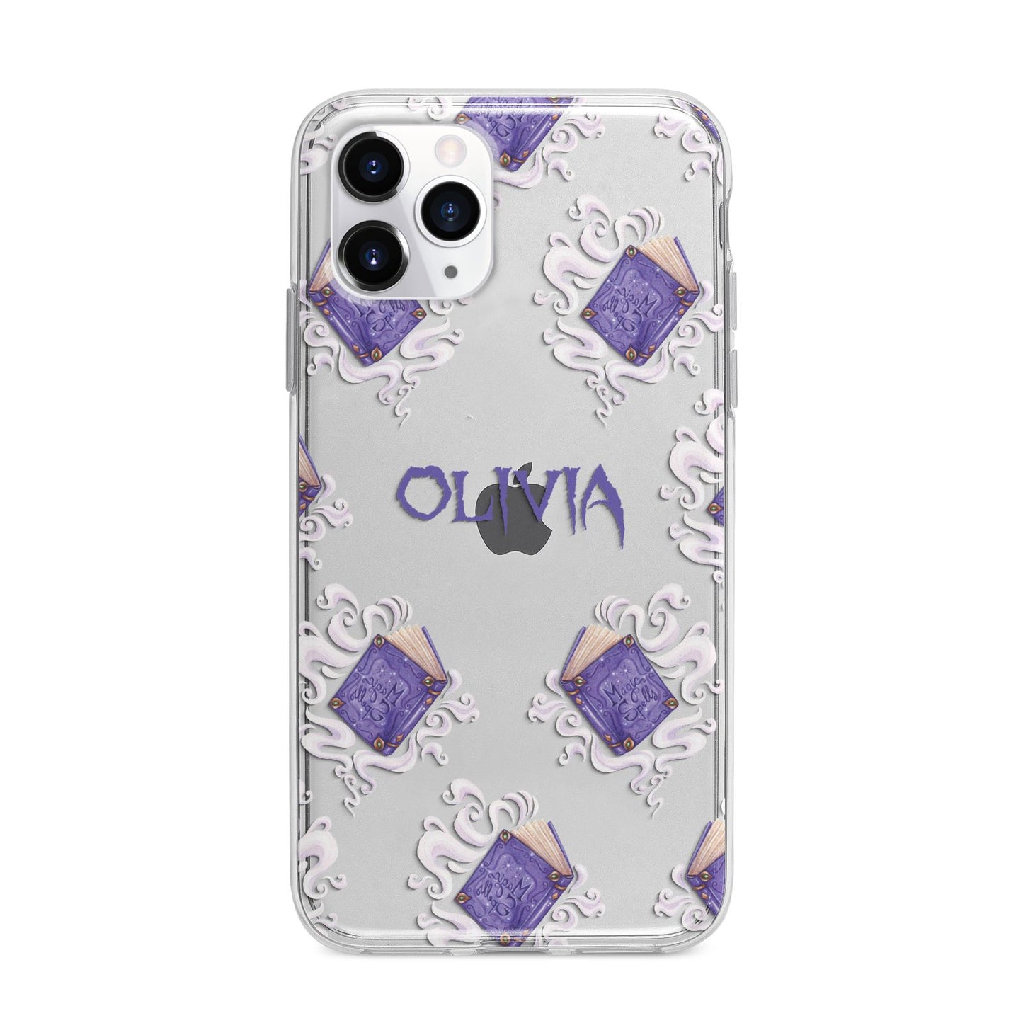 Personalised Halloween Magic Spell Apple iPhone 11 Pro in Silver with Bumper Case