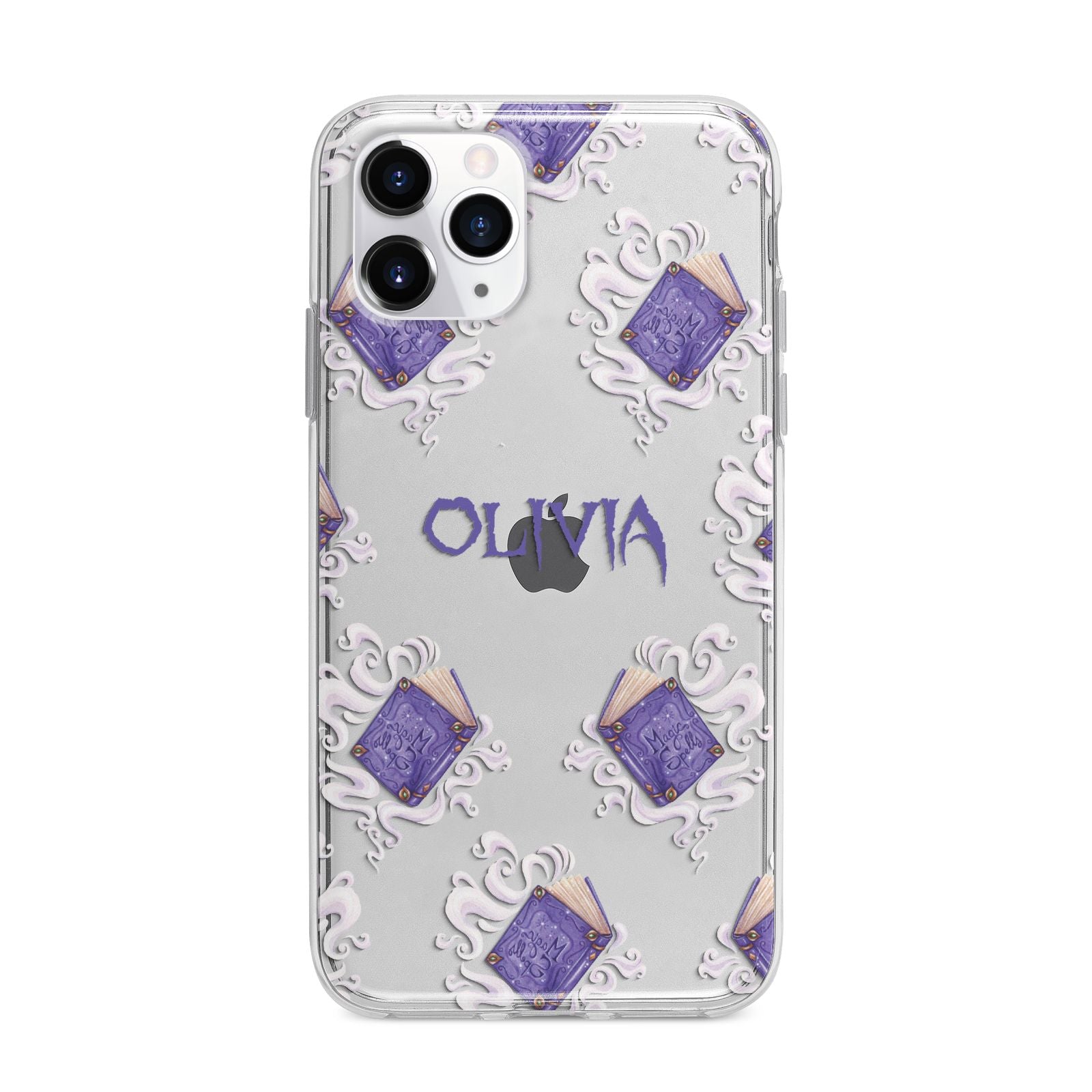 Personalised Halloween Magic Spell Apple iPhone 11 Pro in Silver with Bumper Case