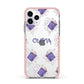 Personalised Halloween Magic Spell Apple iPhone 11 Pro in Silver with Pink Impact Case