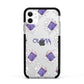 Personalised Halloween Magic Spell Apple iPhone 11 in White with Black Impact Case