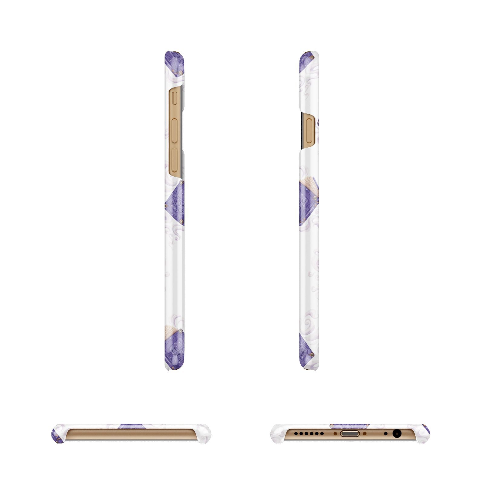 Personalised Halloween Magic Spell Apple iPhone 6 3D Wrap Snap Case Angled Images