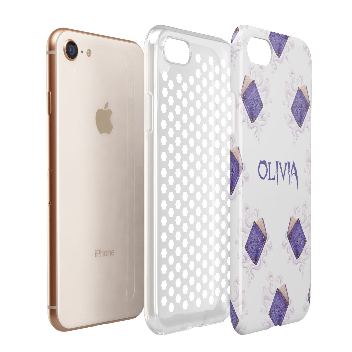 Personalised Halloween Magic Spell Apple iPhone 7 8 3D Tough Case Expanded View