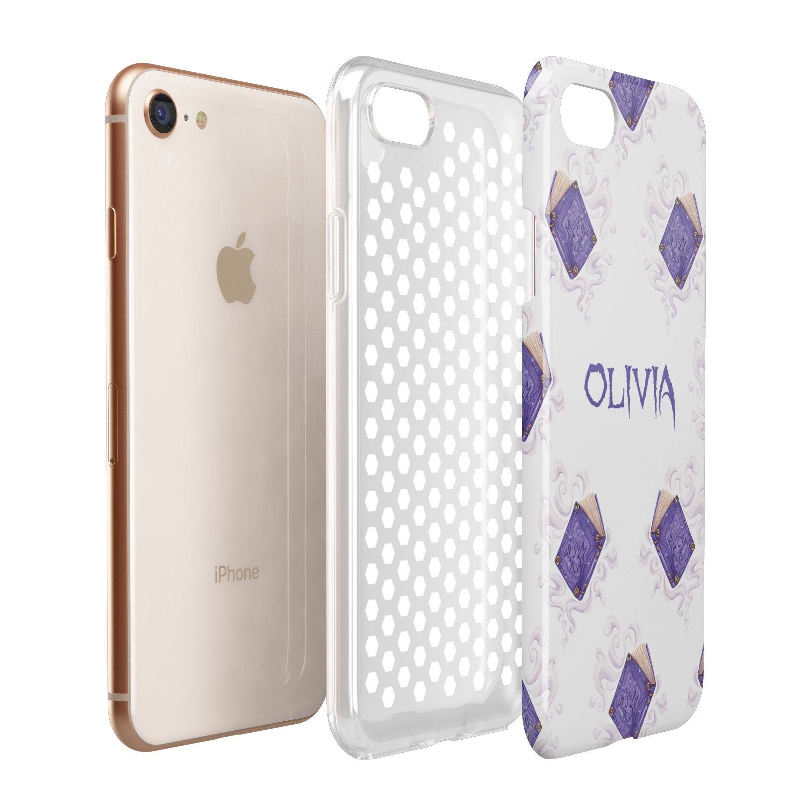 Personalised Halloween Magic Spell Apple iPhone 7 8 3D Tough Case Expanded View