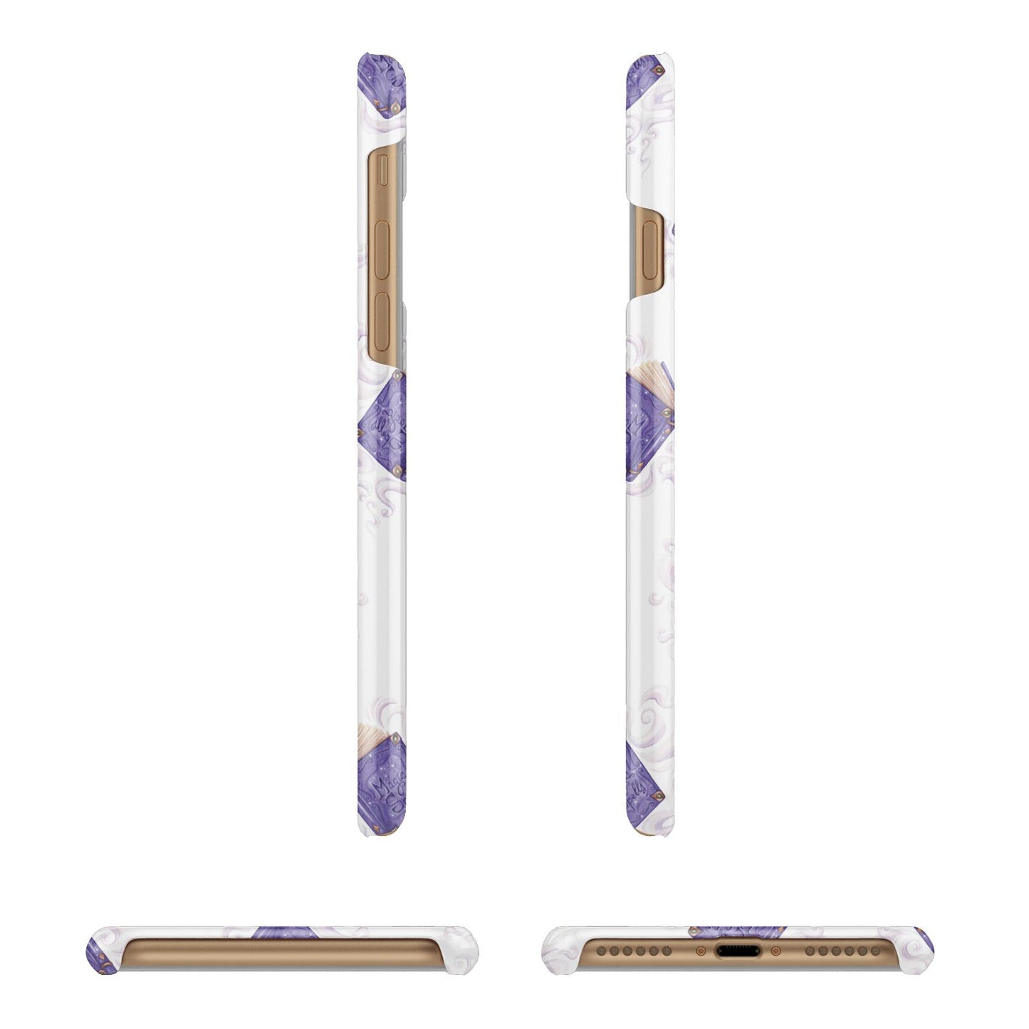 Personalised Halloween Magic Spell Apple iPhone 7 8 3D Wrap Snap Case Angled Images