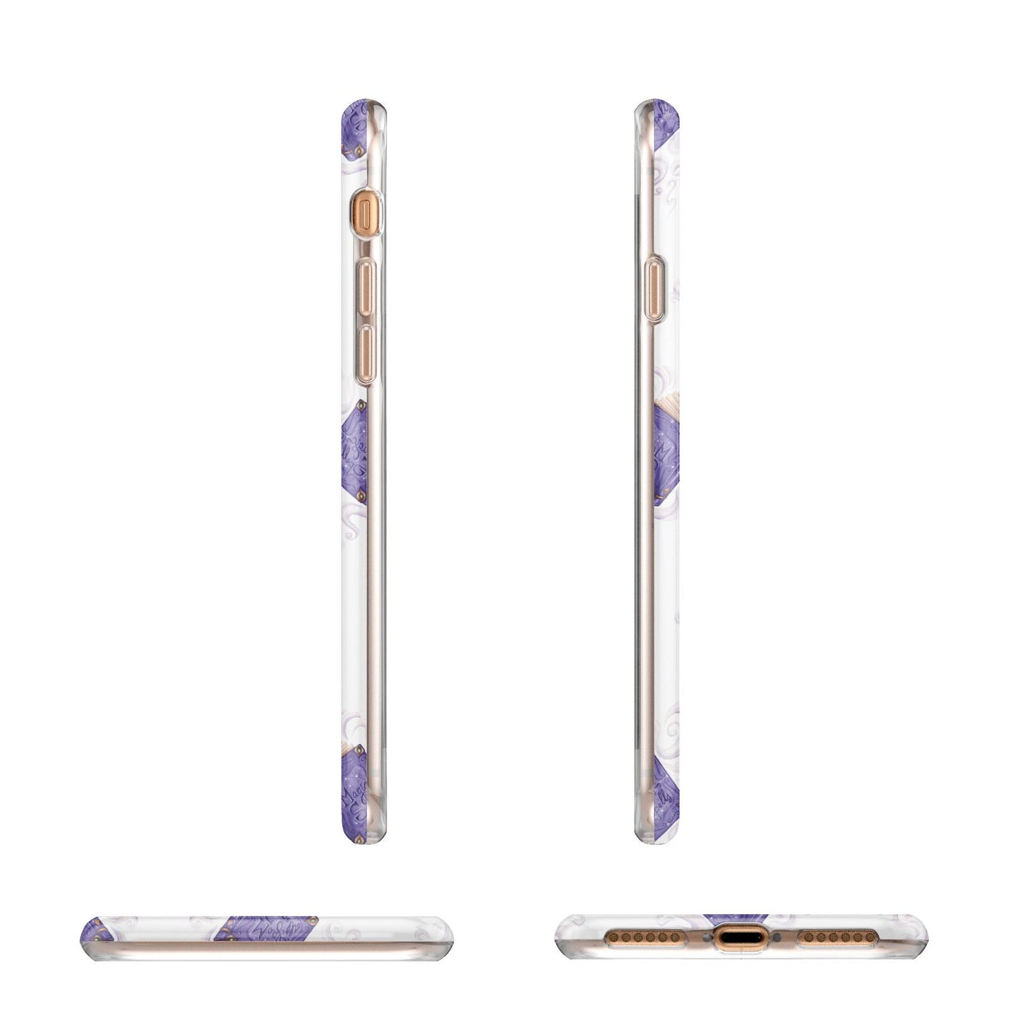 Personalised Halloween Magic Spell Apple iPhone 7 8 3D Wrap Tough Case Alternative Image Angles