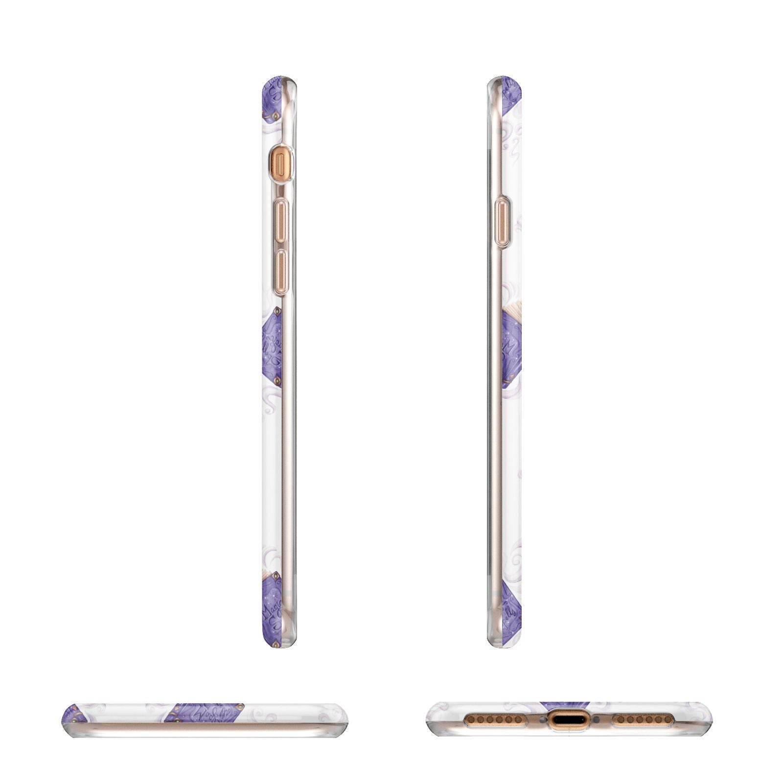 Personalised Halloween Magic Spell Apple iPhone 7 8 3D Wrap Tough Case Alternative Image Angles