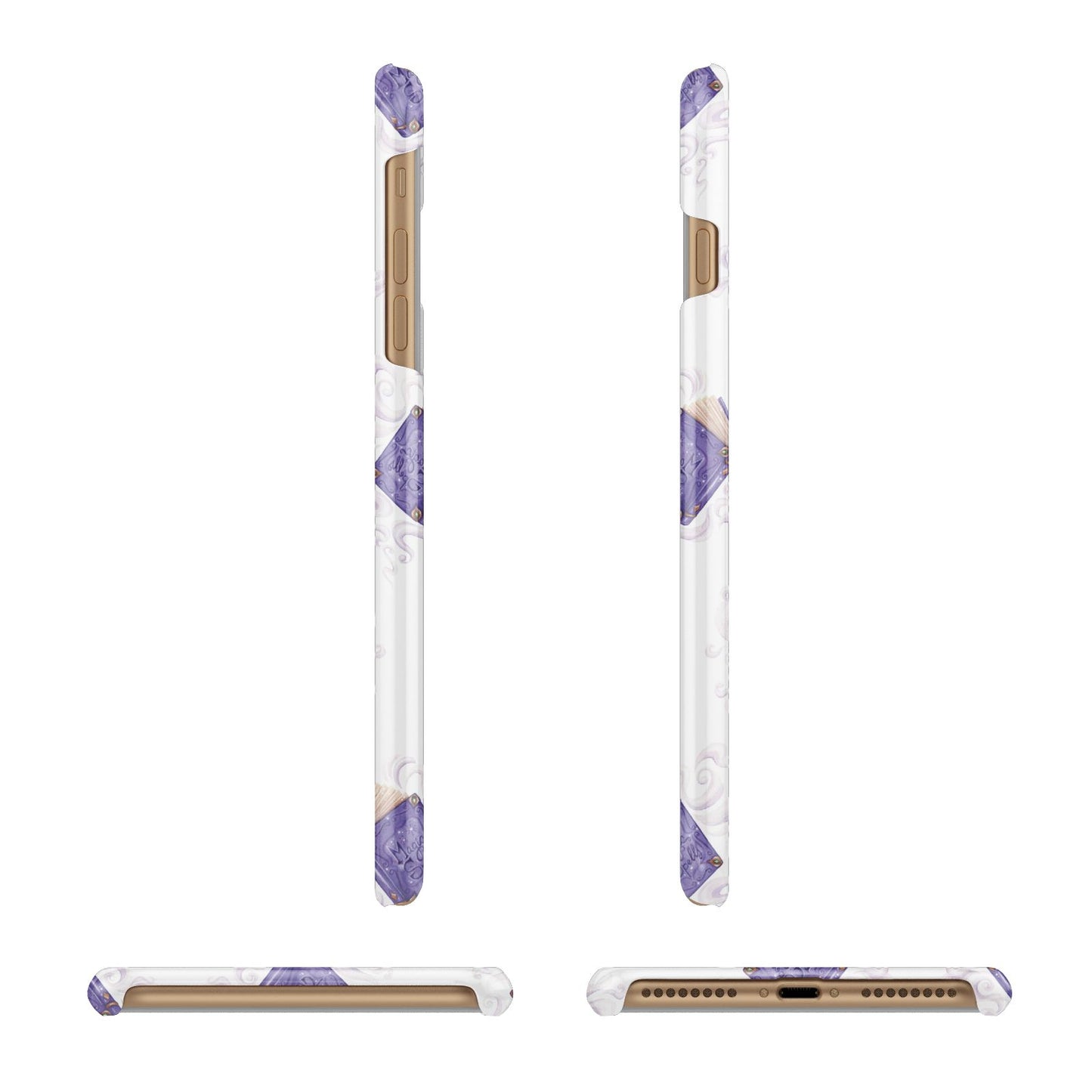 Personalised Halloween Magic Spell Apple iPhone 7 Plus 3D Wrap Snap Case Angled Images