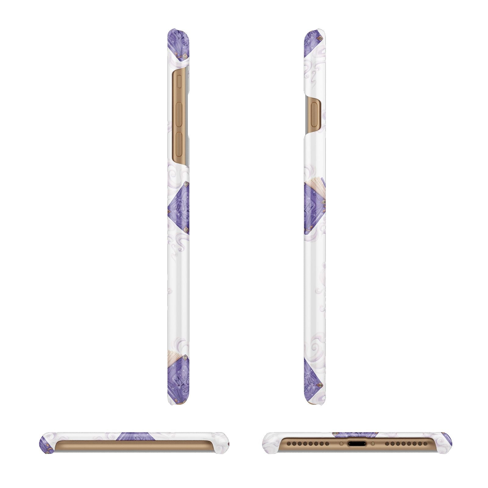 Personalised Halloween Magic Spell Apple iPhone 7 Plus 3D Wrap Snap Case Angled Images