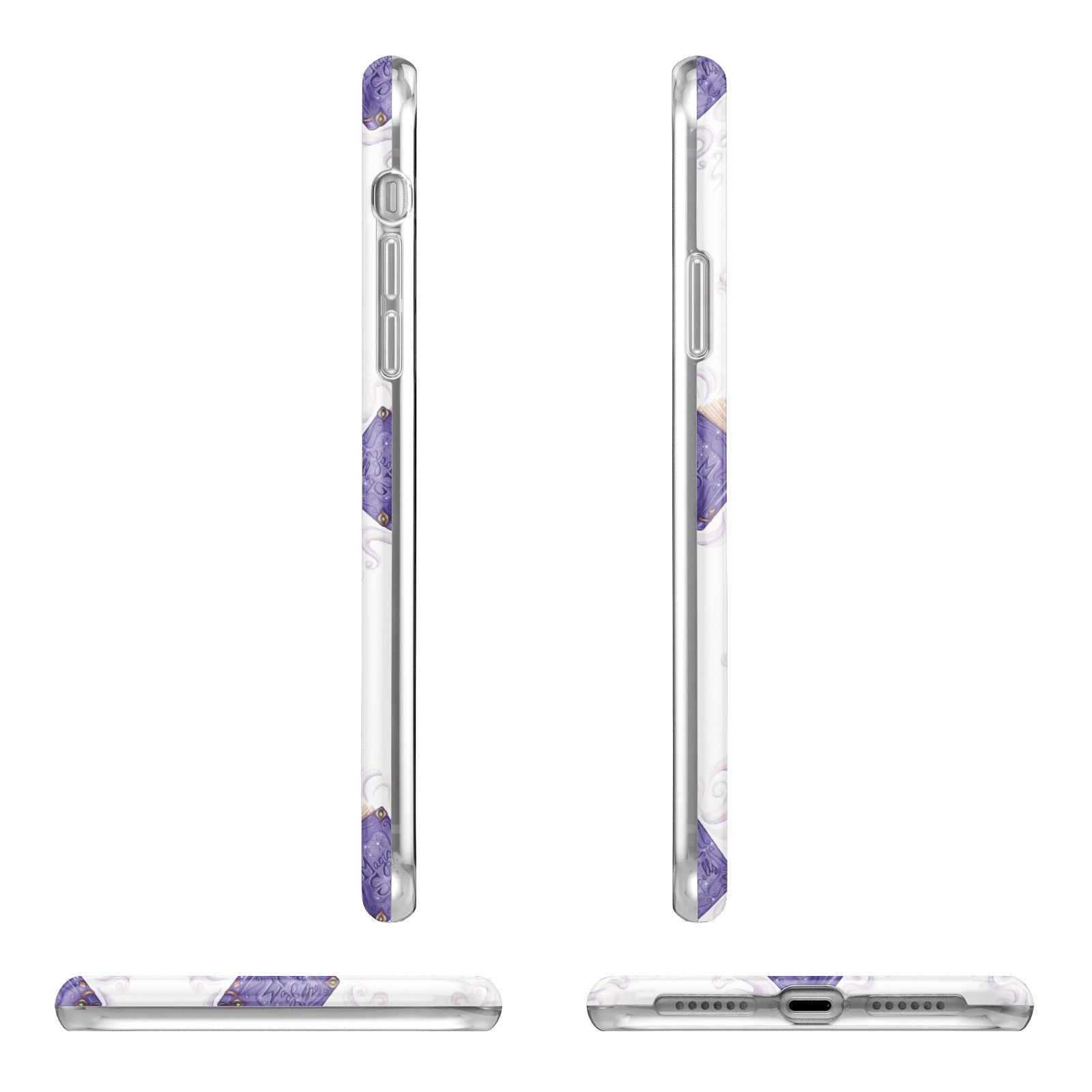 Personalised Halloween Magic Spell Apple iPhone XR in White with 3D Wrap Tough Case Alternative Image Angles