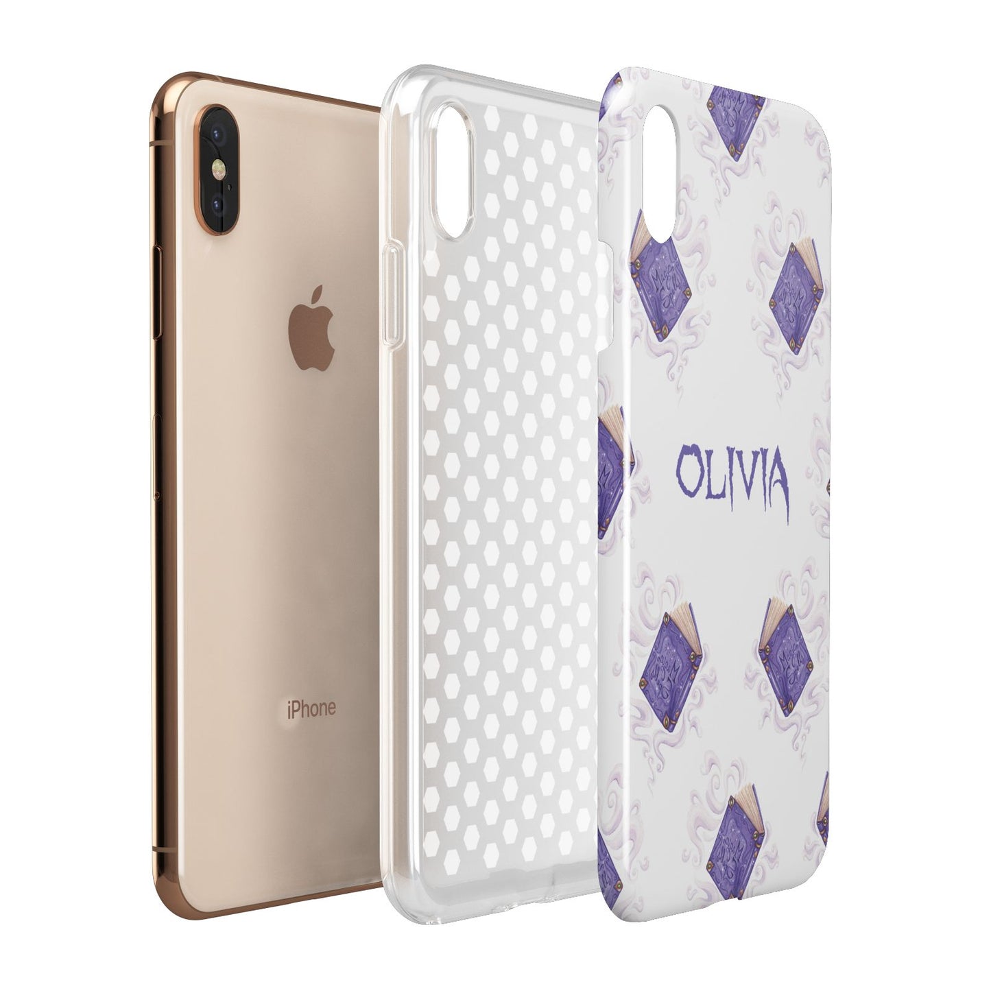 Personalised Halloween Magic Spell Apple iPhone Xs Max 3D Tough Case Expanded View