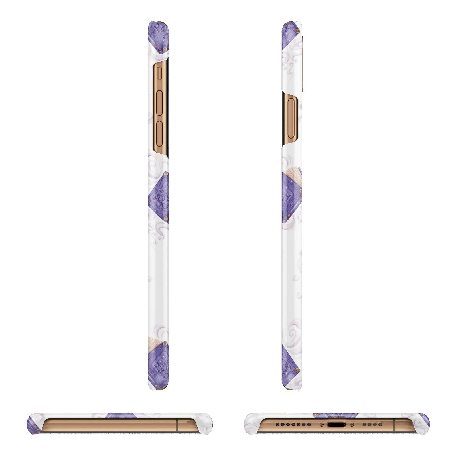 Personalised Halloween Magic Spell Apple iPhone Xs Max 3D Wrap Snap Case Angled Images