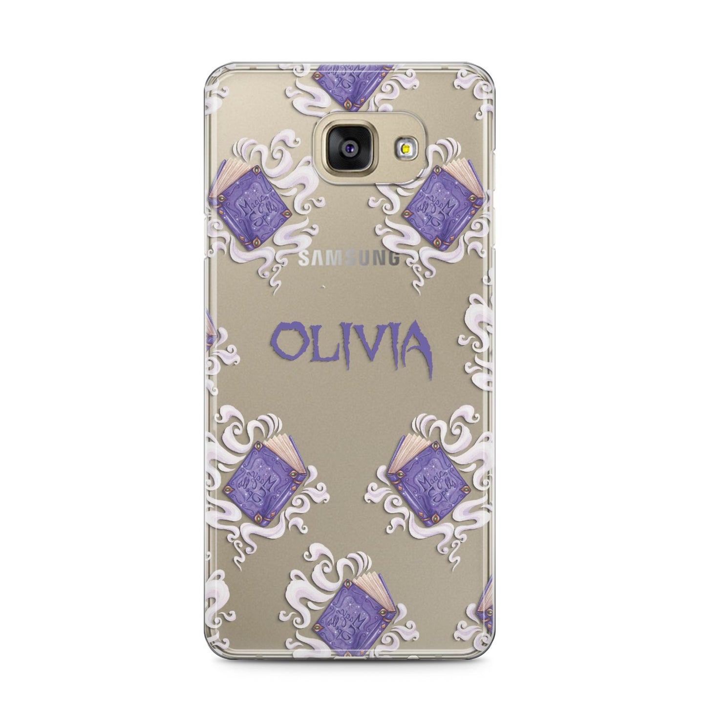 Personalised Halloween Magic Spell Samsung Galaxy A5 2016 Case on gold phone