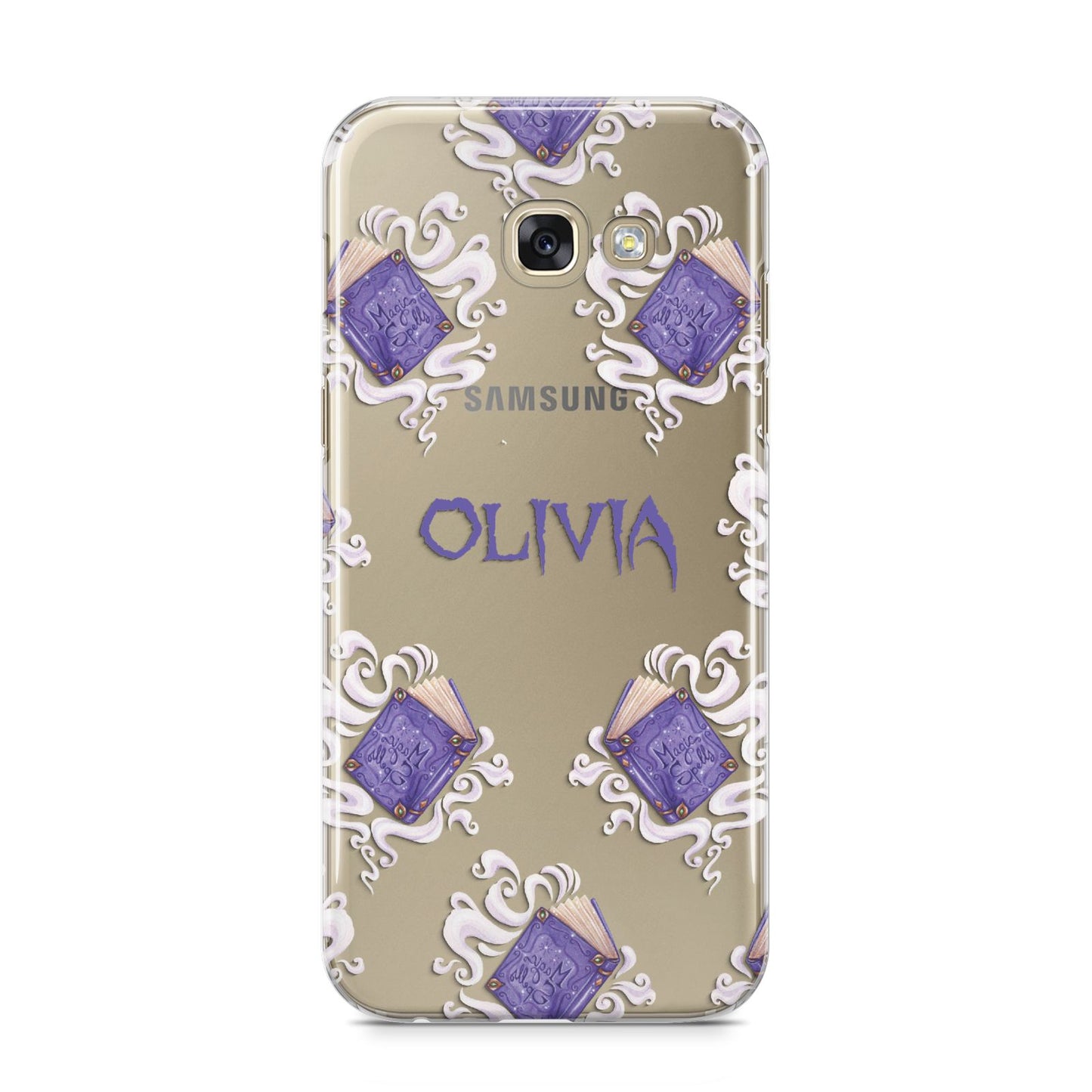 Personalised Halloween Magic Spell Samsung Galaxy A5 2017 Case on gold phone