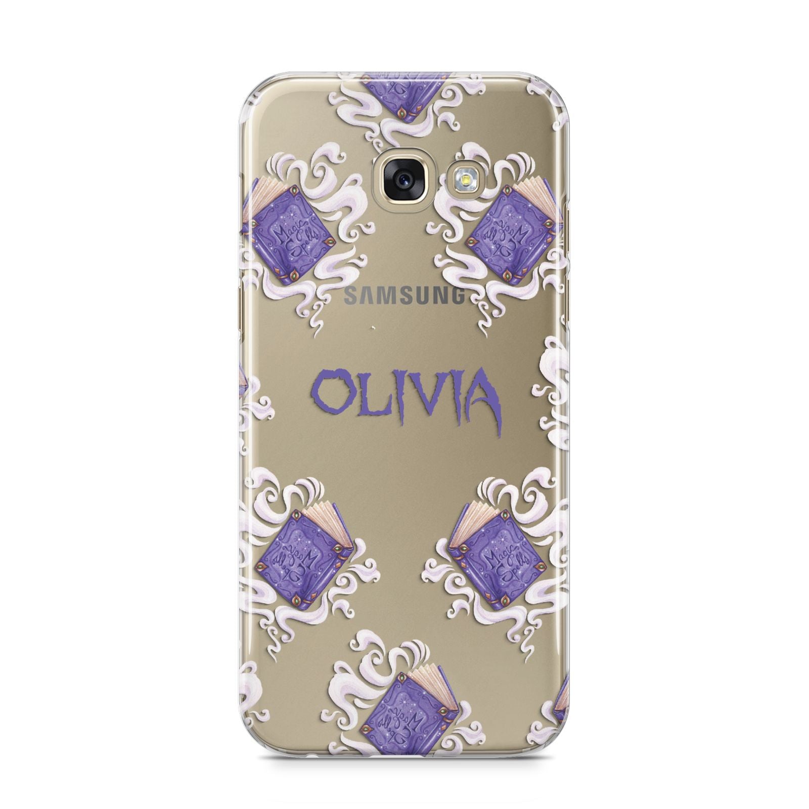 Personalised Halloween Magic Spell Samsung Galaxy A5 2017 Case on gold phone