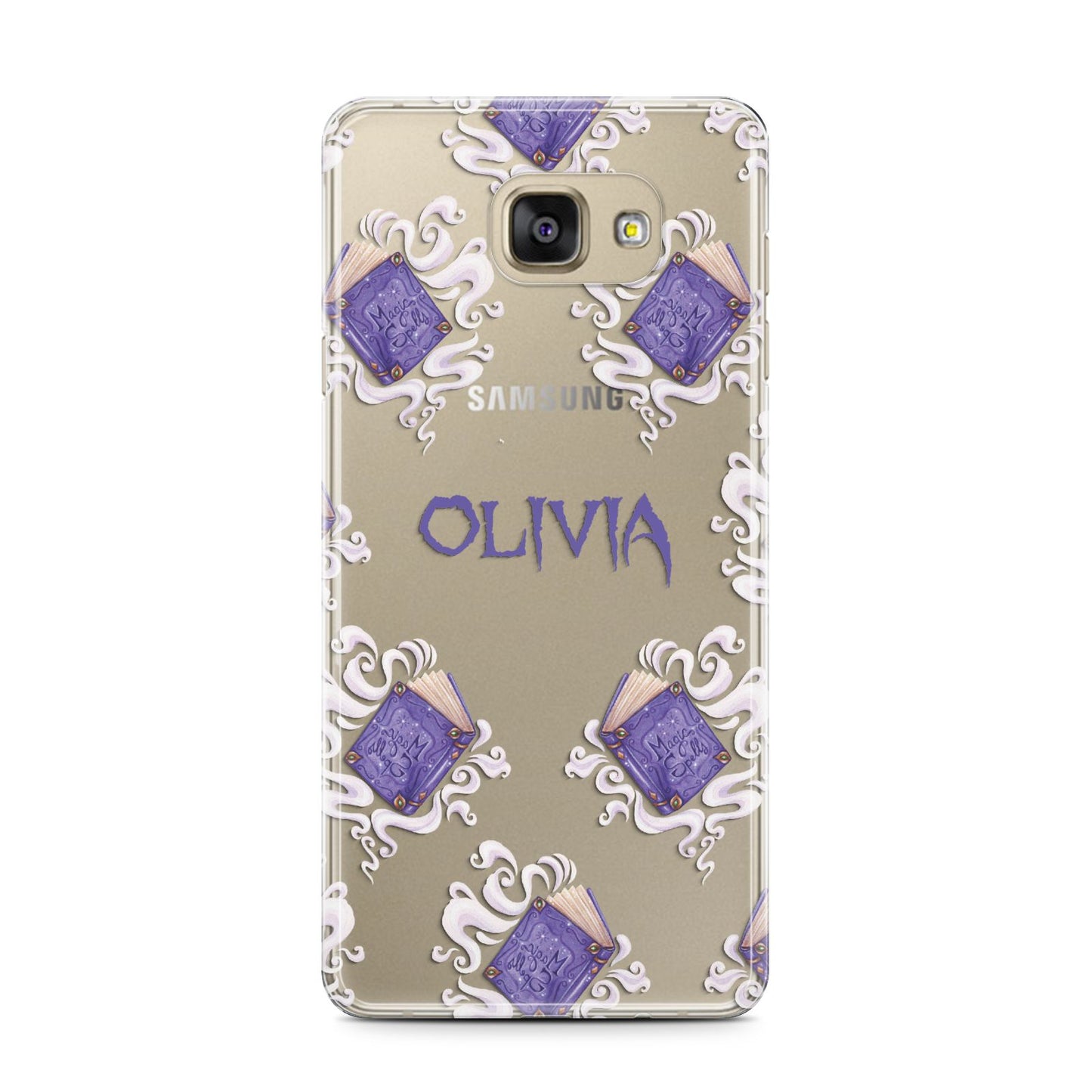 Personalised Halloween Magic Spell Samsung Galaxy A7 2016 Case on gold phone