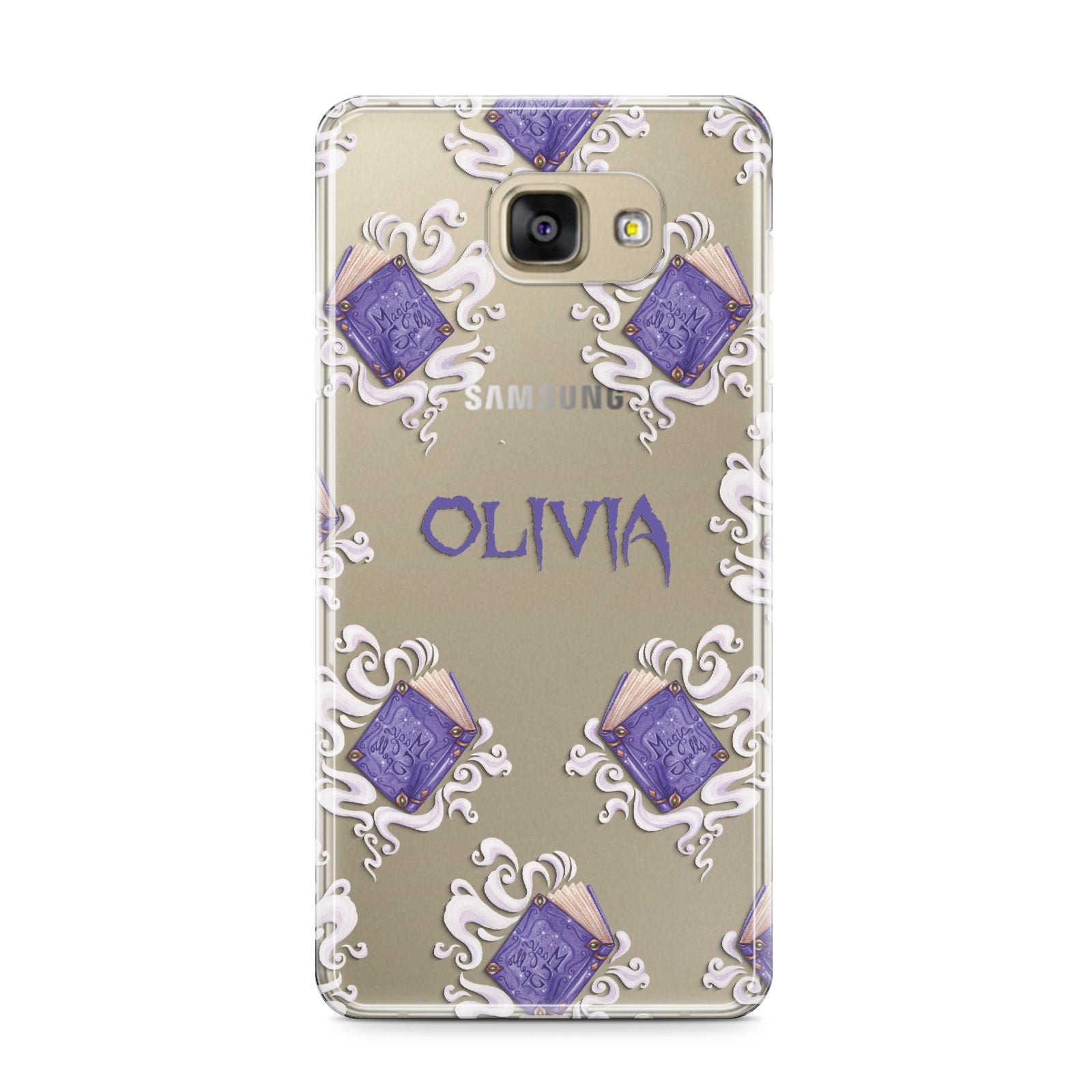 Personalised Halloween Magic Spell Samsung Galaxy A9 2016 Case on gold phone