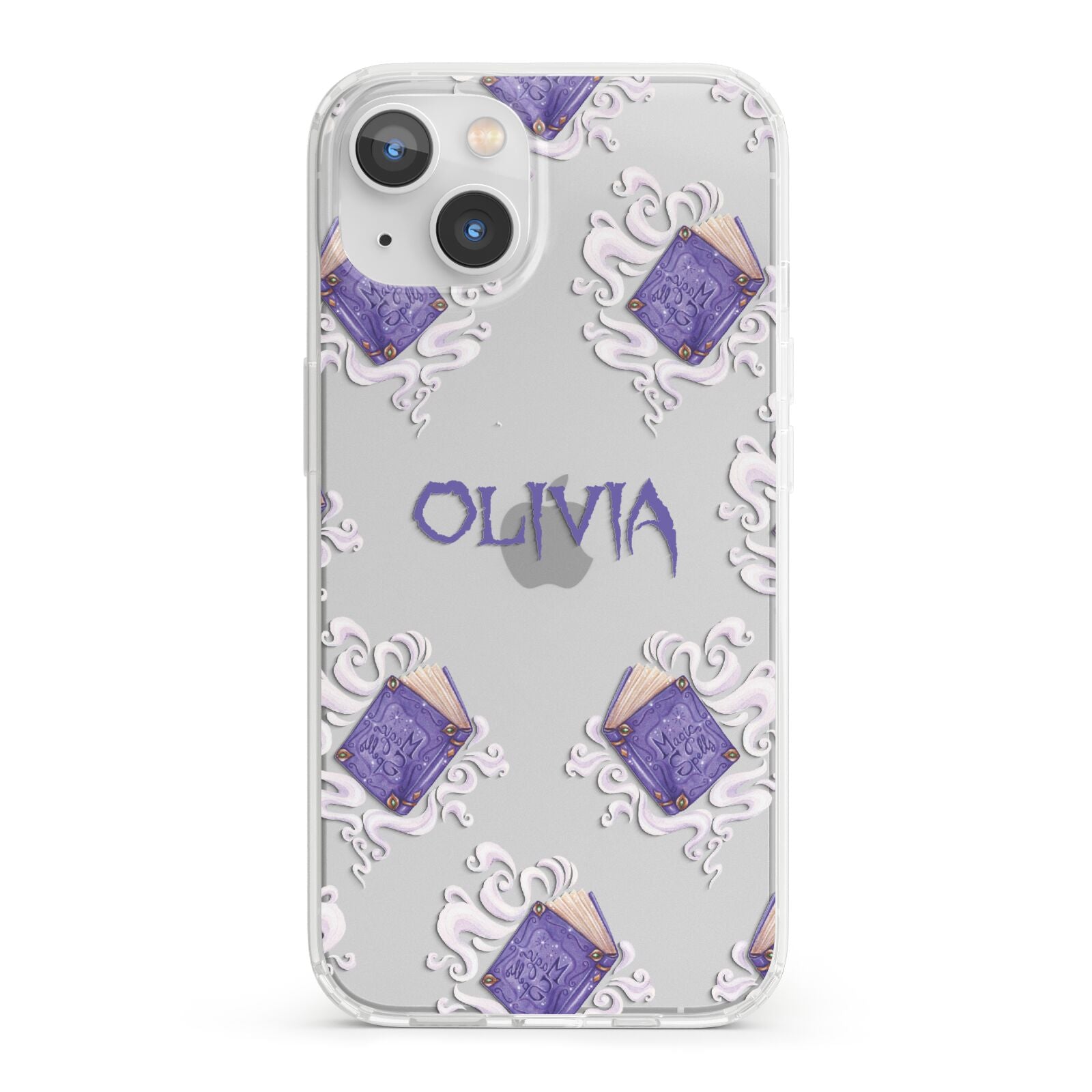 Personalised Halloween Magic Spell iPhone 13 Clear Bumper Case
