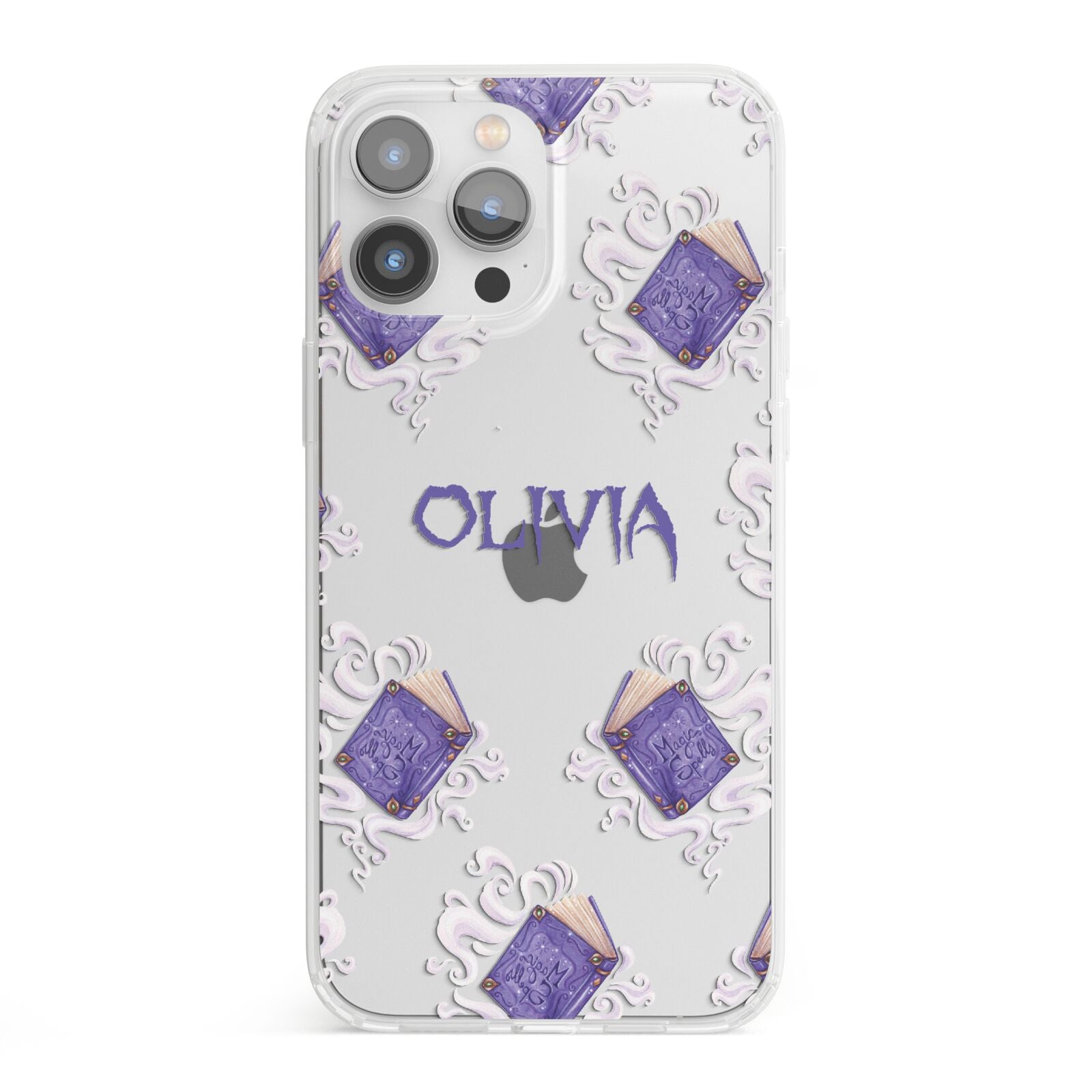 Personalised Halloween Magic Spell iPhone 13 Pro Max Clear Bumper Case