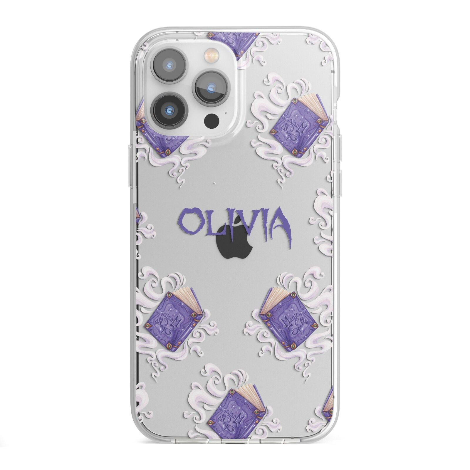 Personalised Halloween Magic Spell iPhone 13 Pro Max TPU Impact Case with White Edges