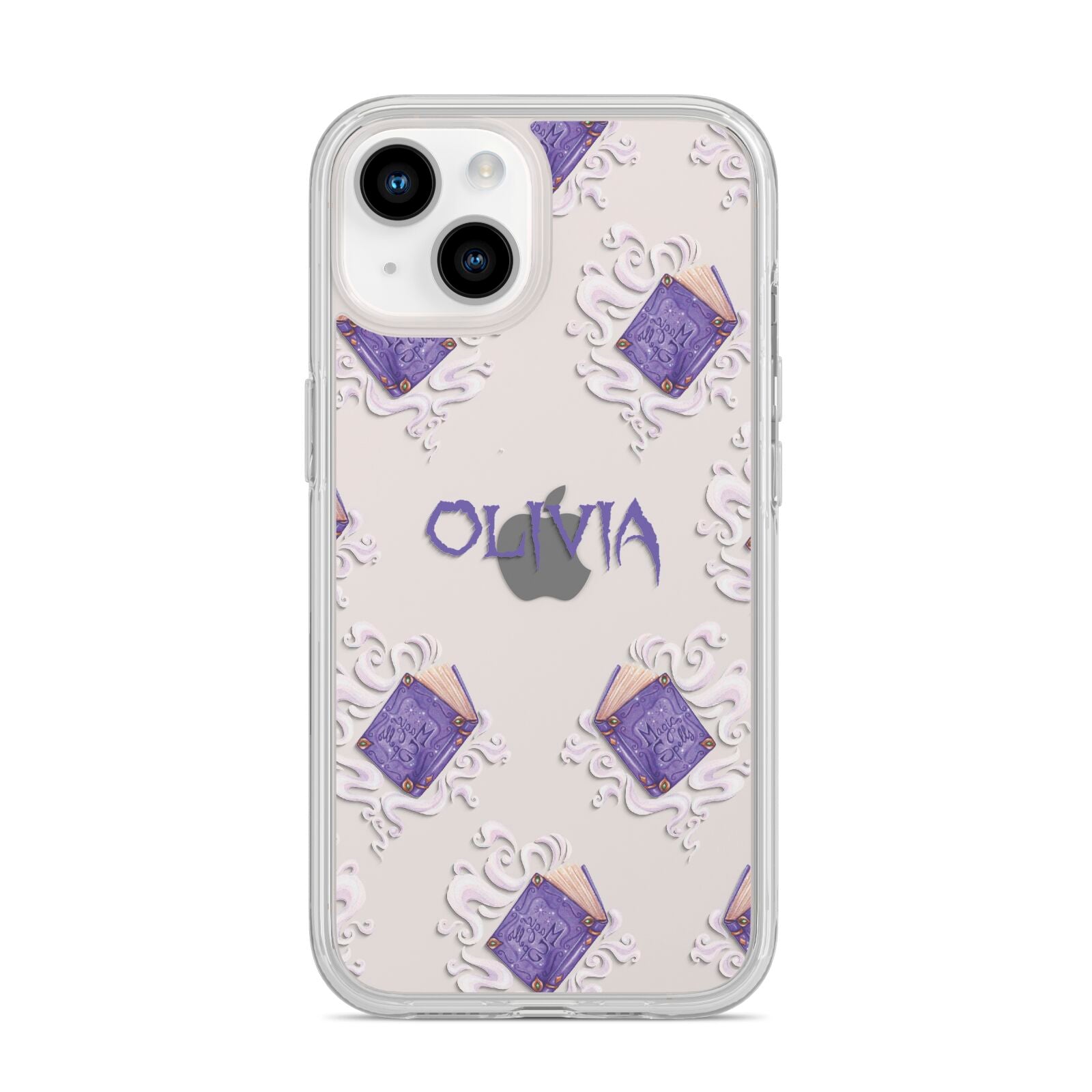 Personalised Halloween Magic Spell iPhone 14 Clear Tough Case Starlight