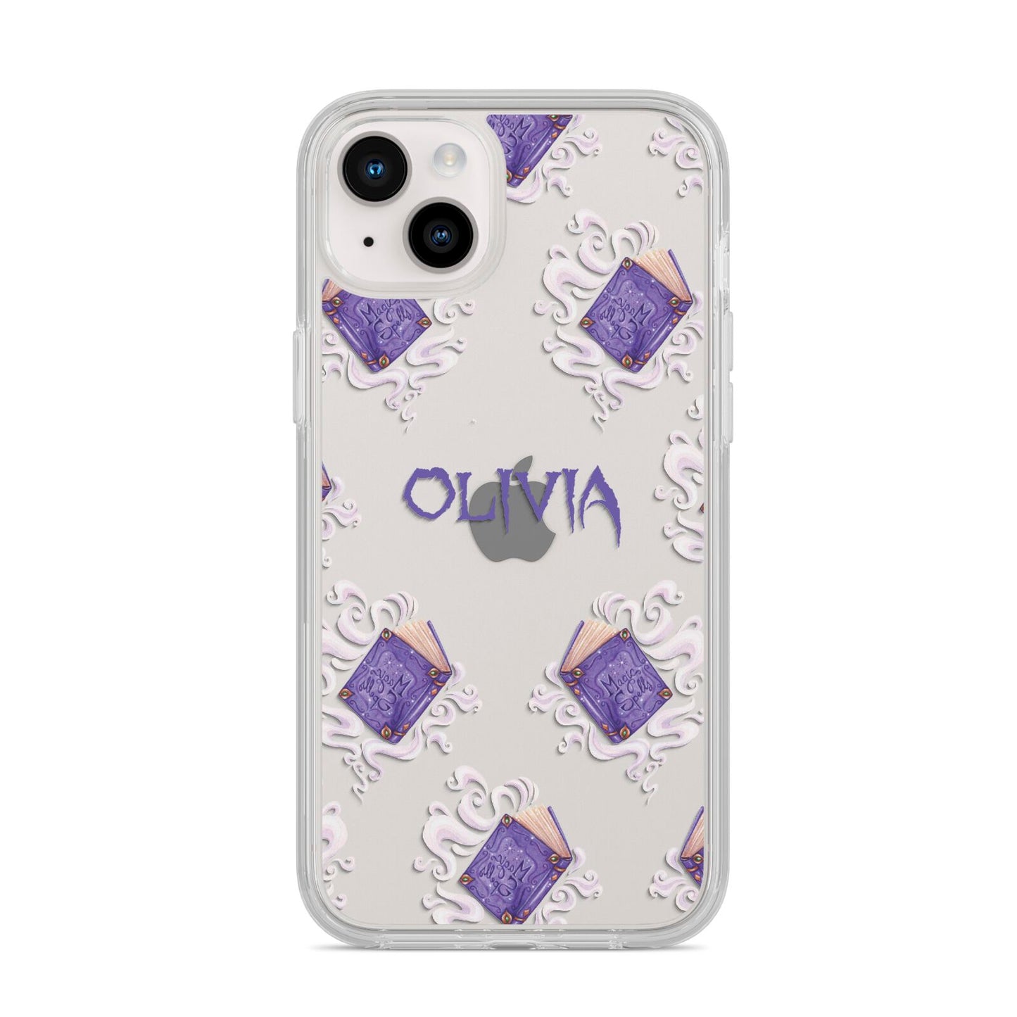 Personalised Halloween Magic Spell iPhone 14 Plus Clear Tough Case Starlight