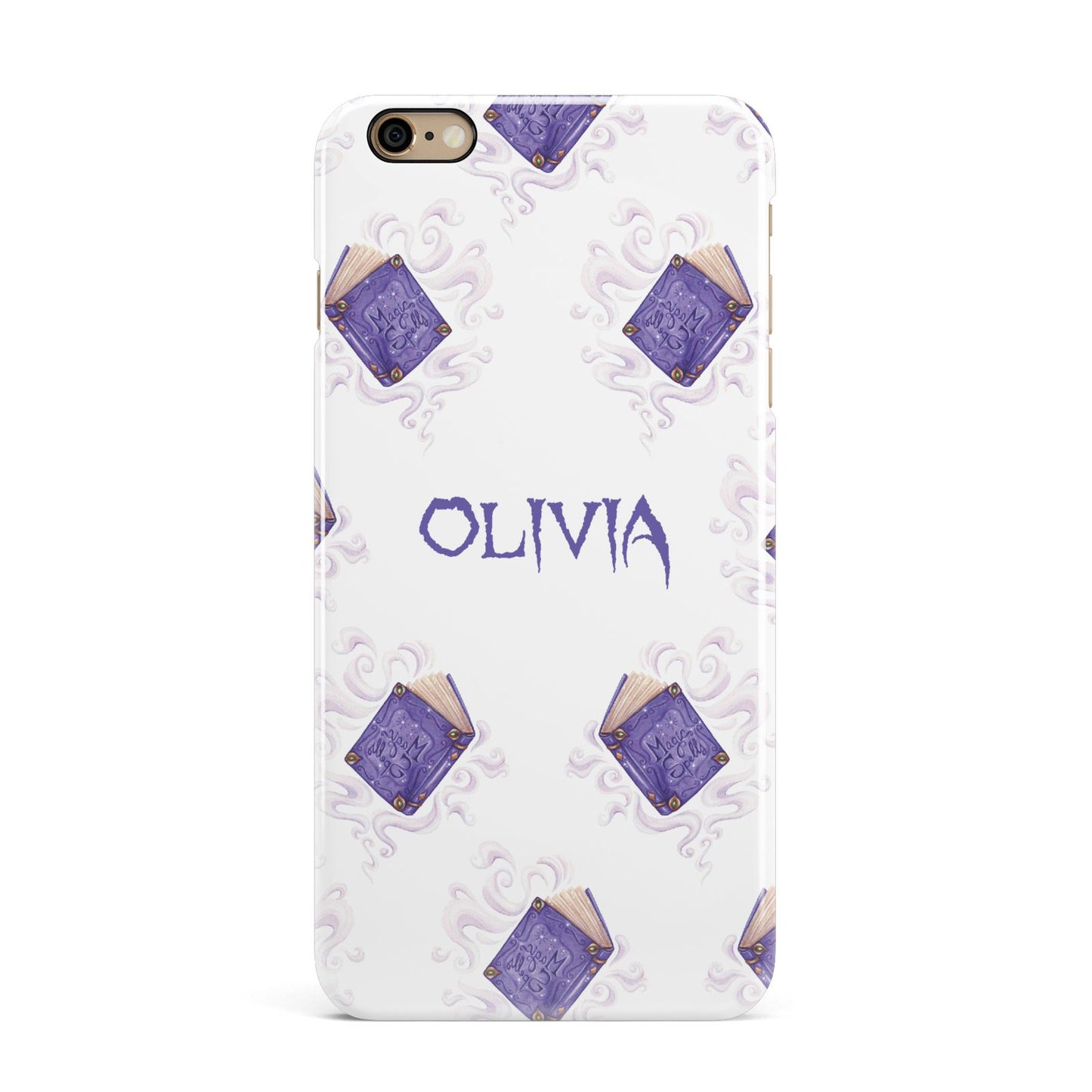 Personalised Halloween Magic Spell iPhone 6 Plus 3D Snap Case on Gold Phone