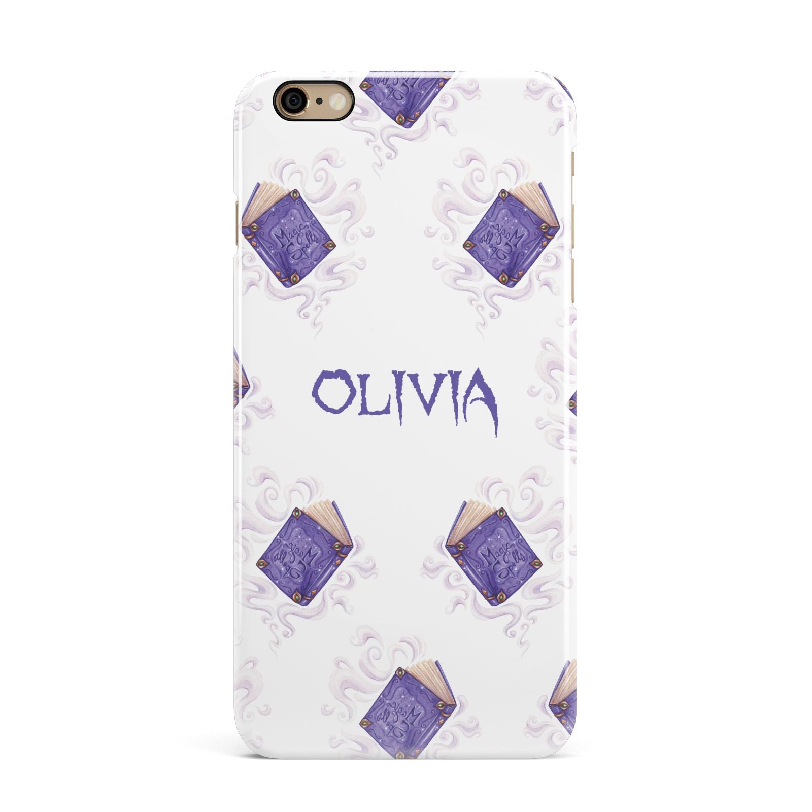 Personalised Halloween Magic Spell iPhone 6 Plus 3D Snap Case on Gold Phone