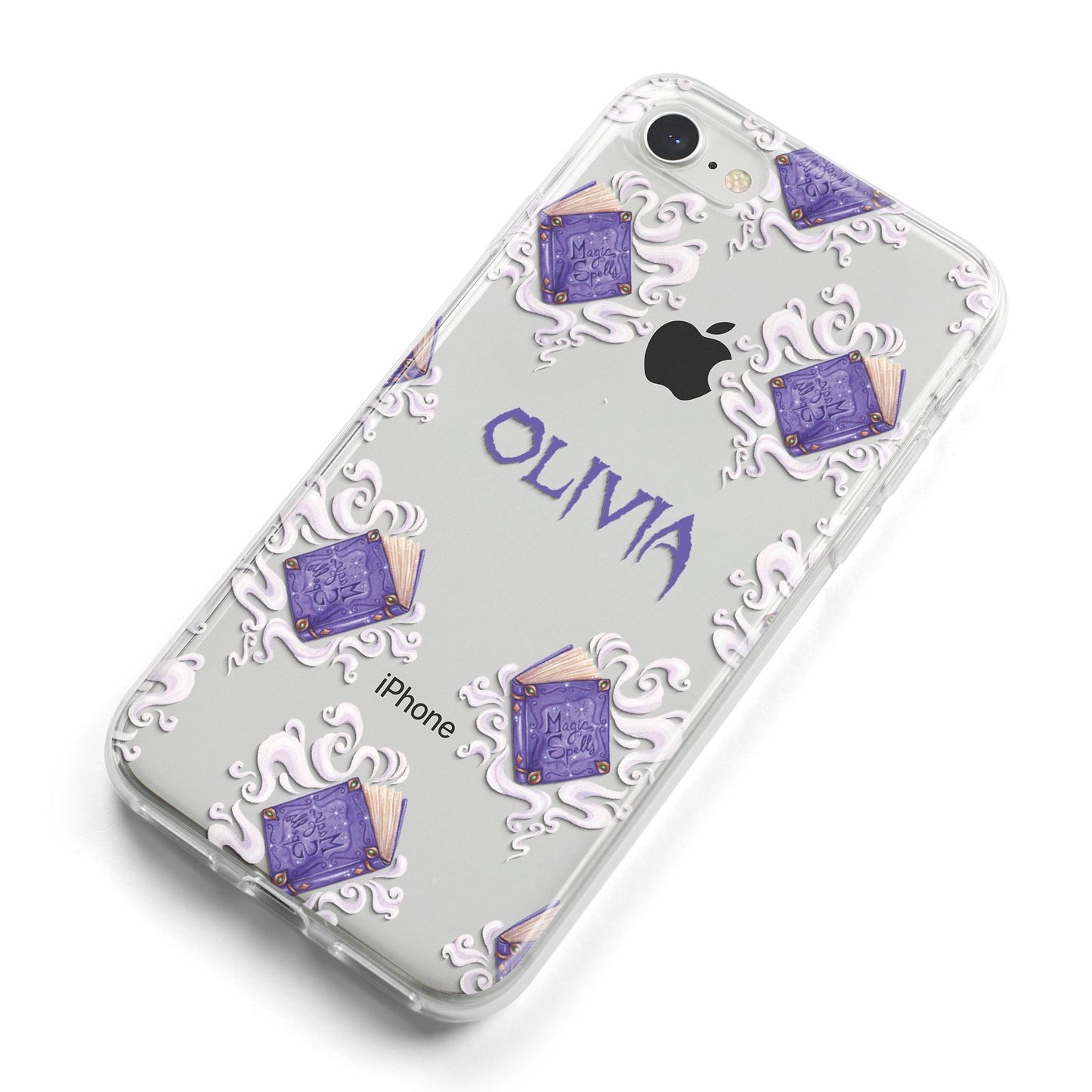 Personalised Halloween Magic Spell iPhone 8 Bumper Case on Silver iPhone Alternative Image