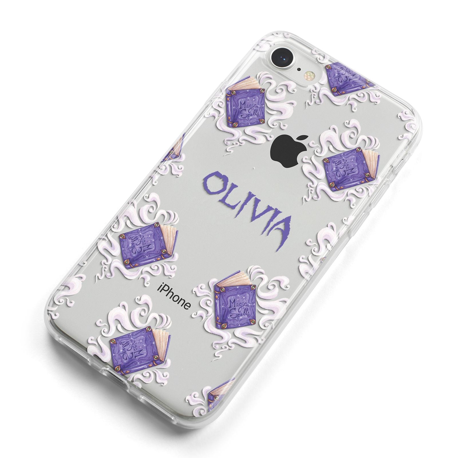 Personalised Halloween Magic Spell iPhone 8 Bumper Case on Silver iPhone Alternative Image