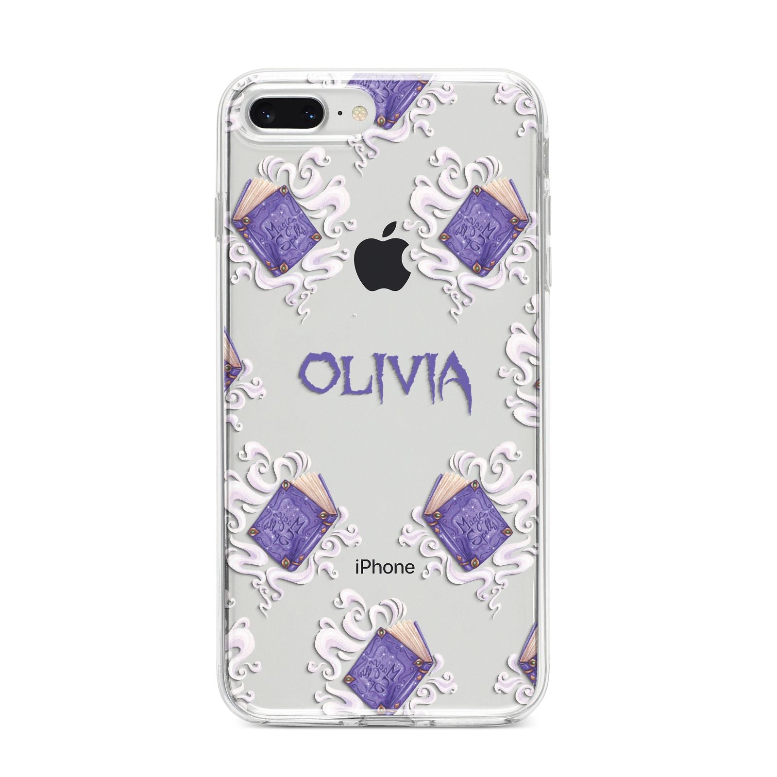 Personalised Halloween Magic Spell iPhone 8 Plus Bumper Case on Silver iPhone