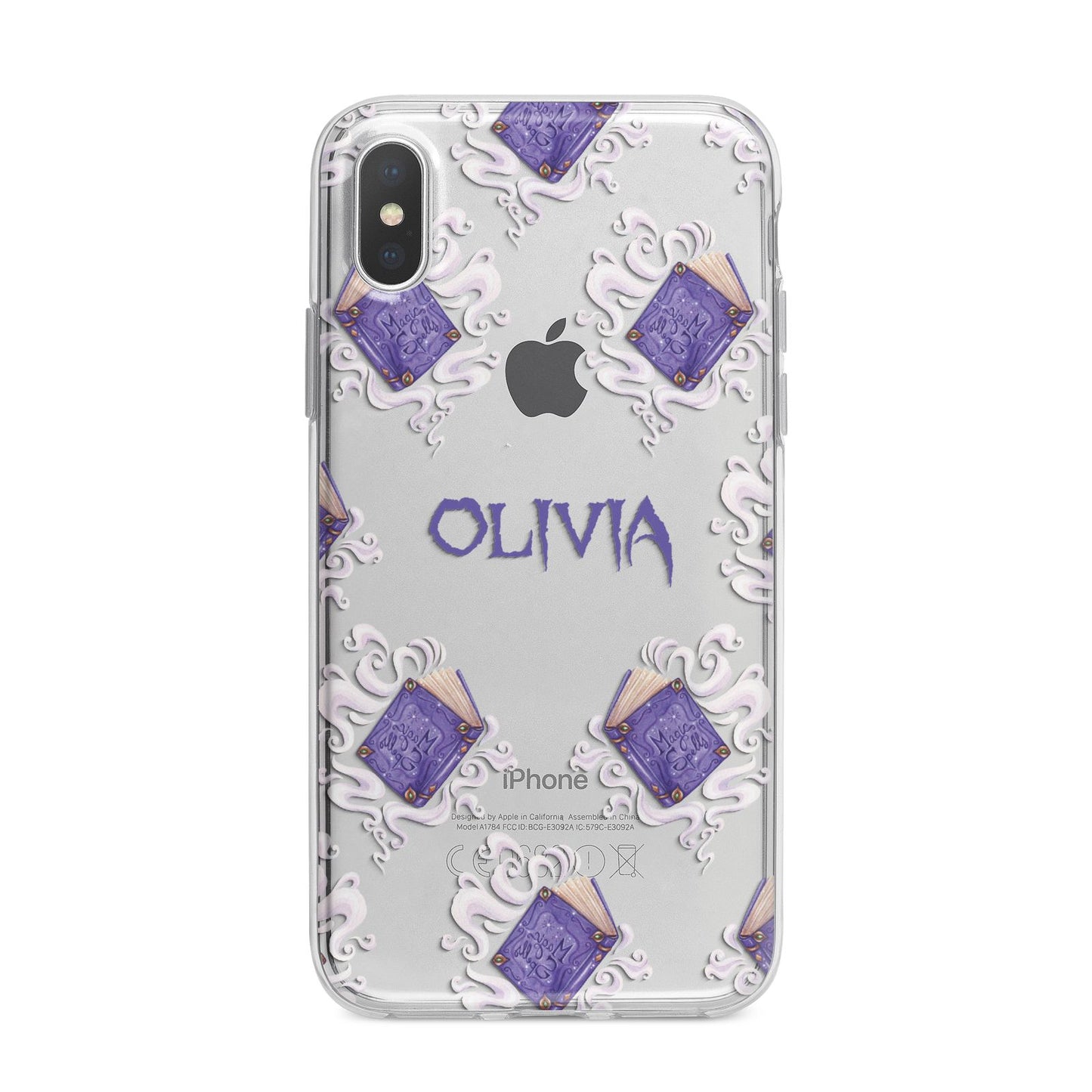 Personalised Halloween Magic Spell iPhone X Bumper Case on Silver iPhone Alternative Image 1