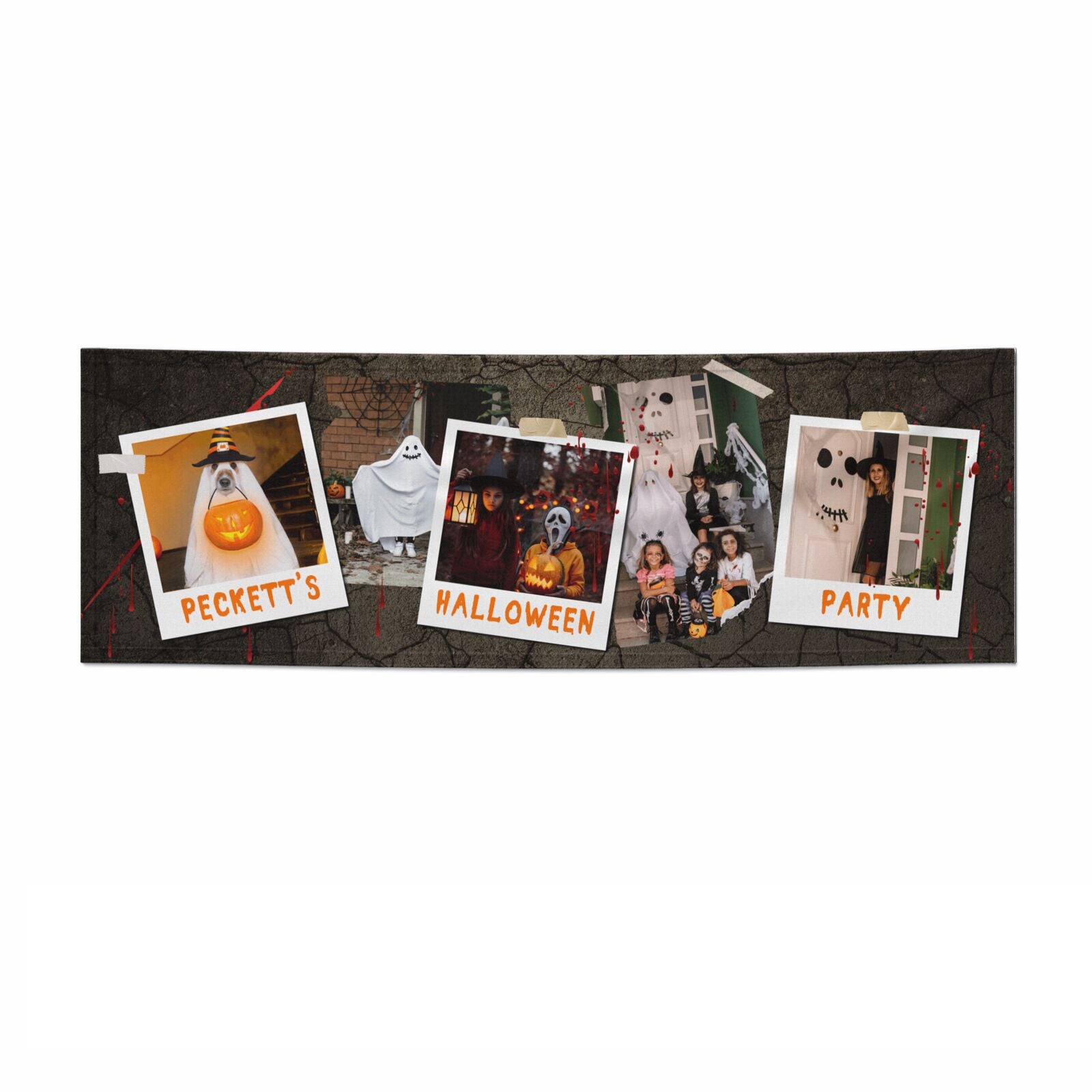 Personalised Halloween Photo 6x2 Paper Banner