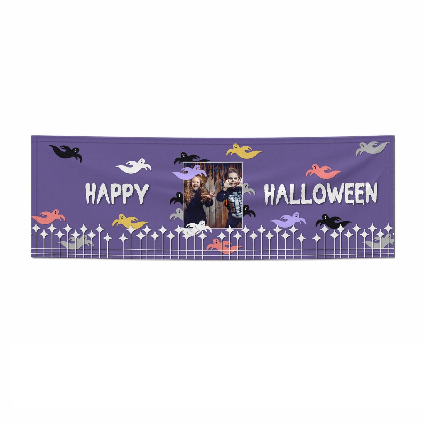 Personalised Halloween Photo Upload 6x2 Paper Banner