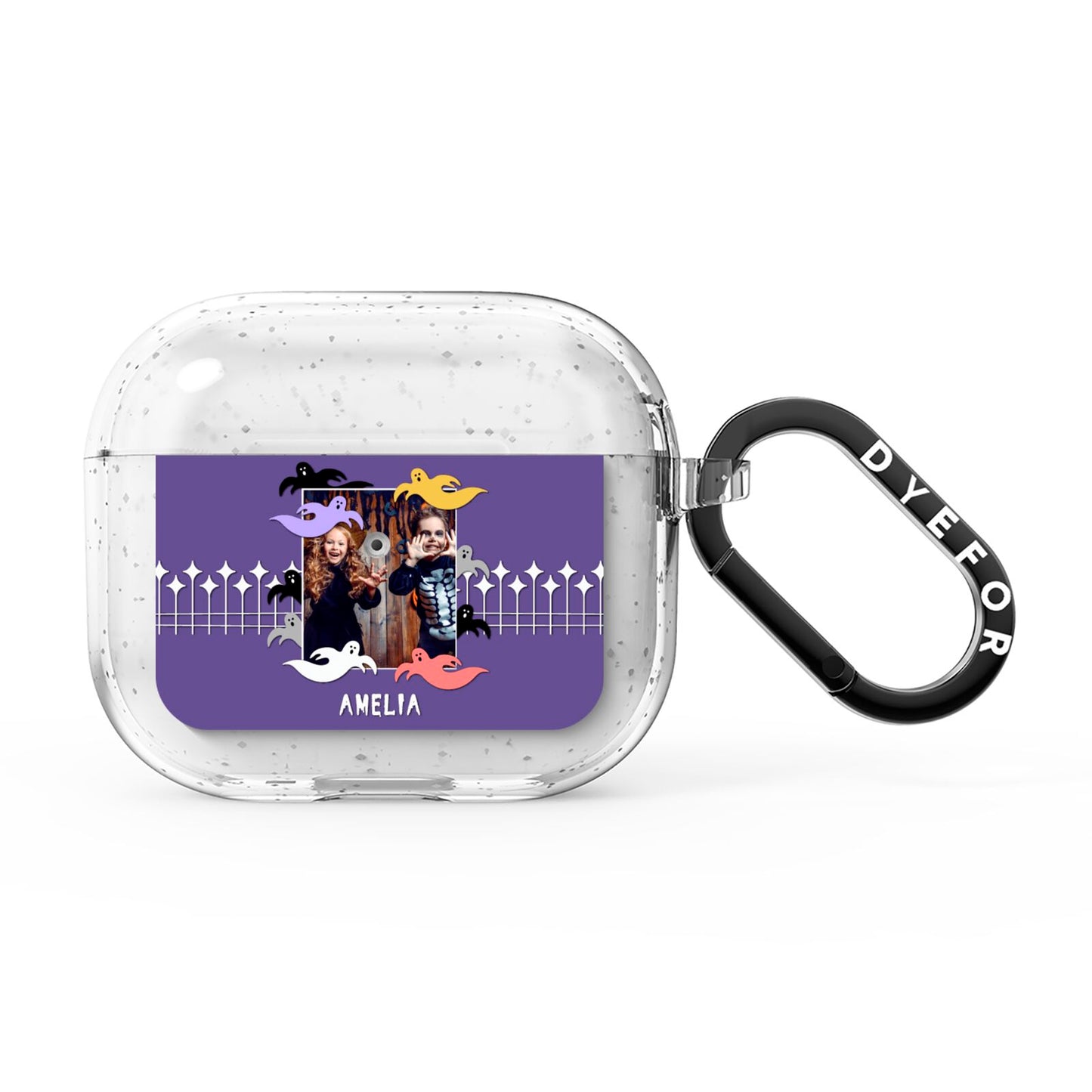 Personalised Halloween Photo Upload AirPods Glitter Case 3rd Gen