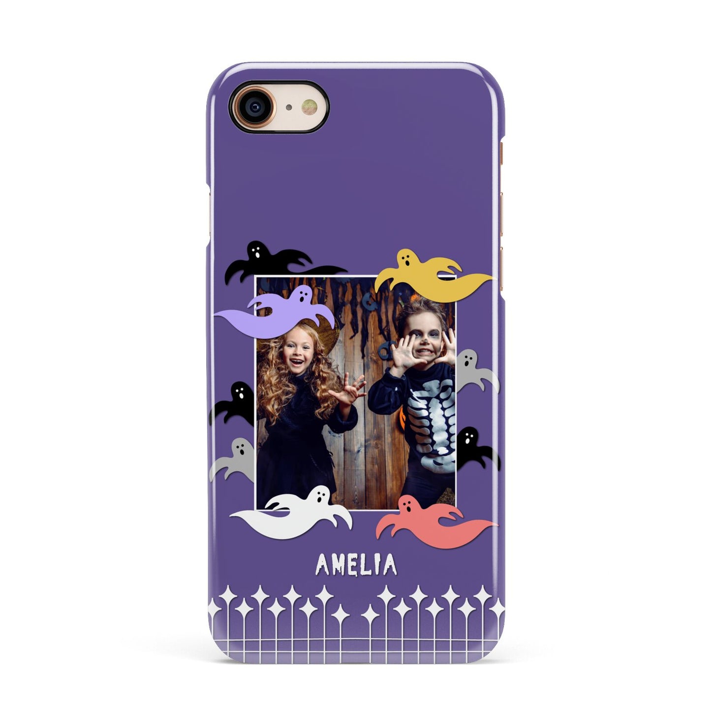 Personalised Halloween Photo Upload Apple iPhone 7 8 3D Snap Case
