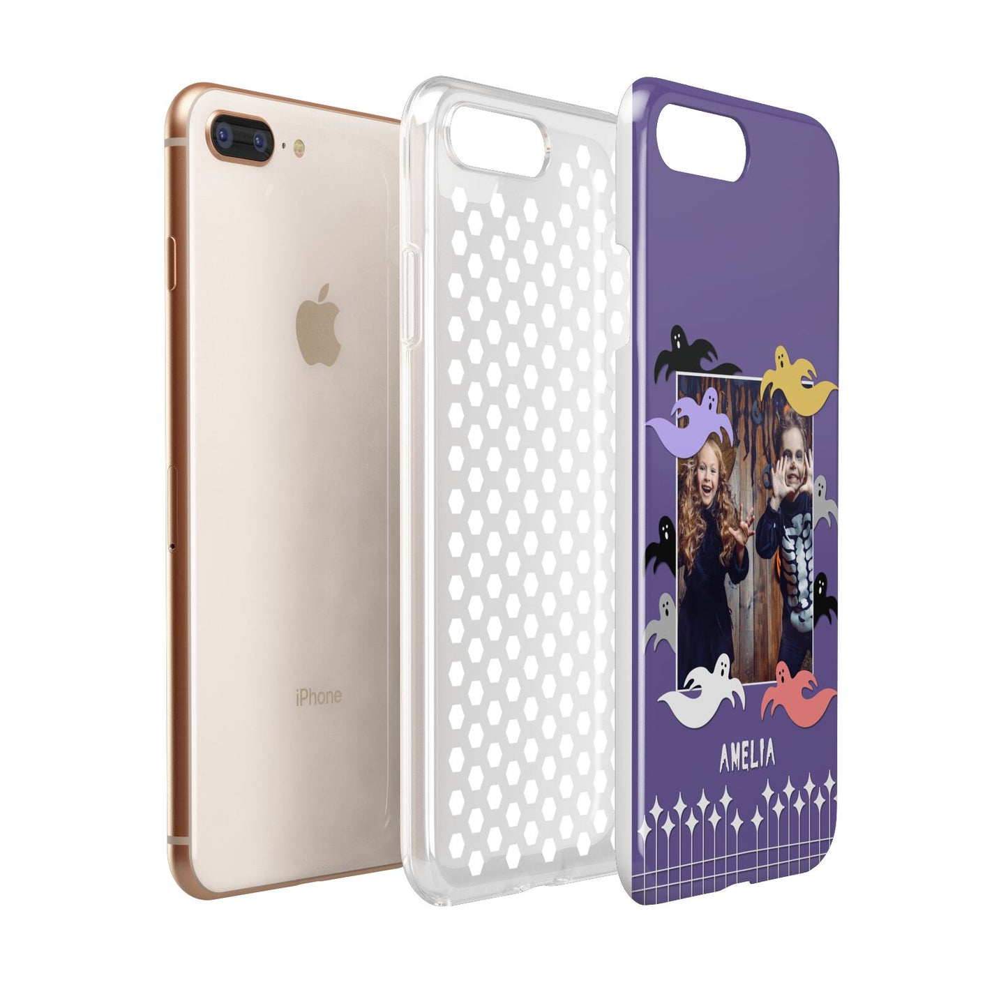 Personalised Halloween Photo Upload Apple iPhone 7 8 Plus 3D Tough Case Expanded View