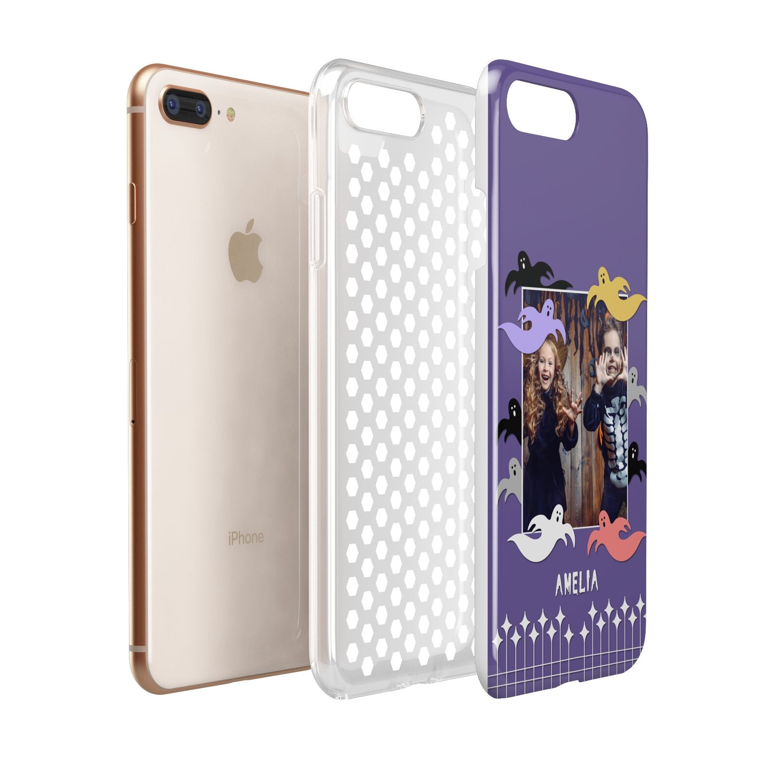 Personalised Halloween Photo Upload Apple iPhone 7 8 Plus 3D Tough Case Expanded View