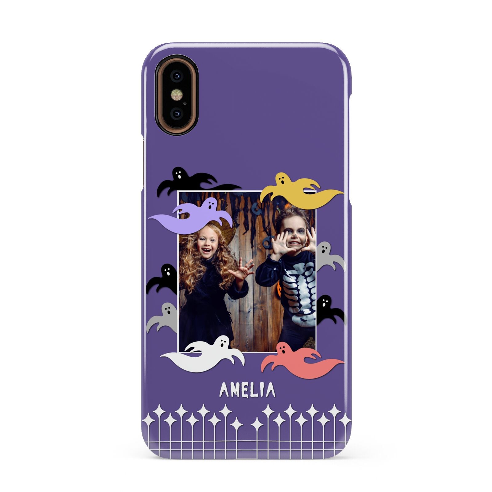 Personalised Halloween Photo Upload Apple iPhone XS 3D Snap Case