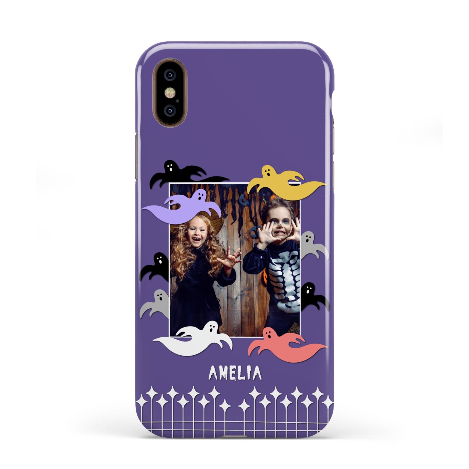 Personalised Halloween Photo Upload Apple iPhone XS 3D Tough