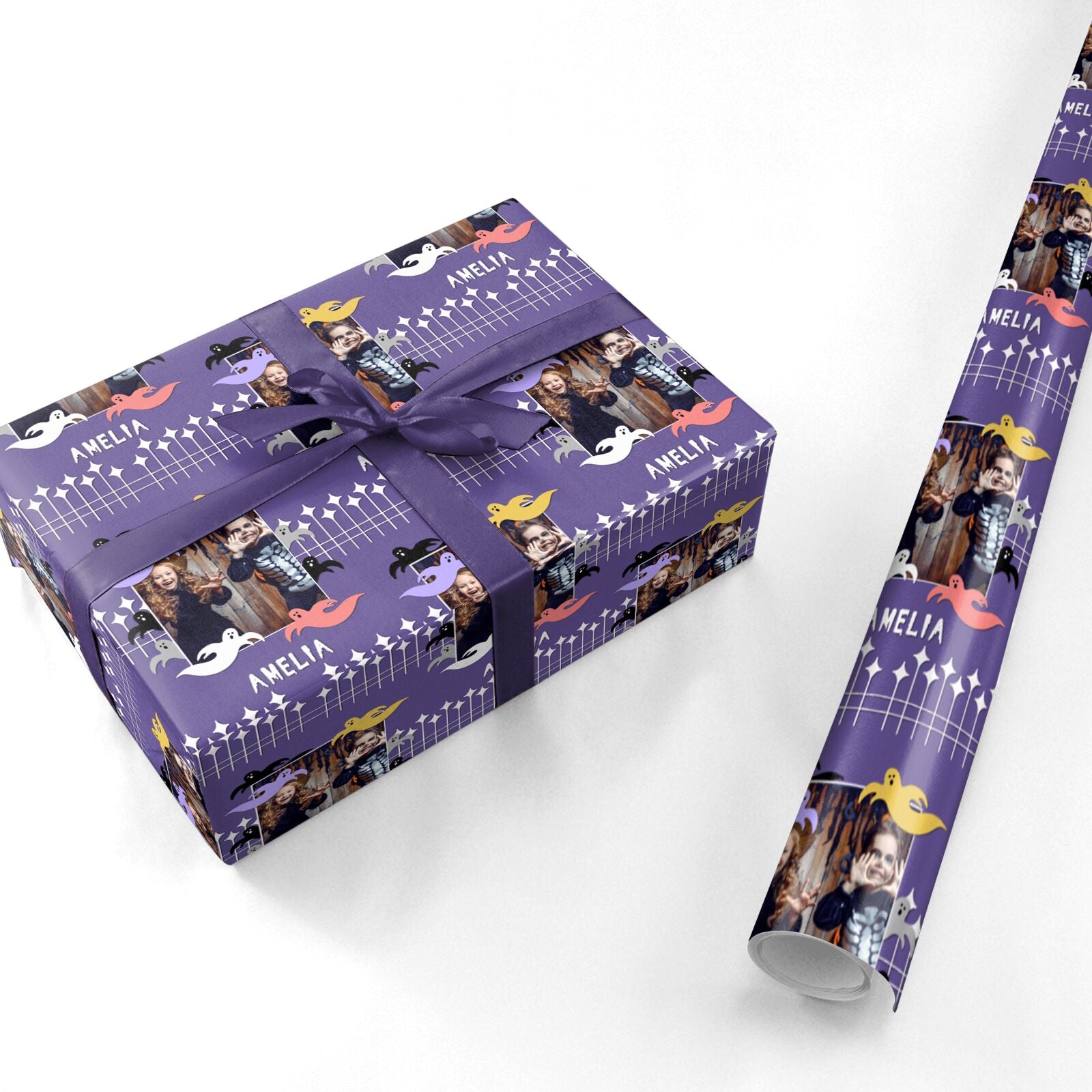 Personalised Halloween Photo Upload Personalised Wrapping Paper