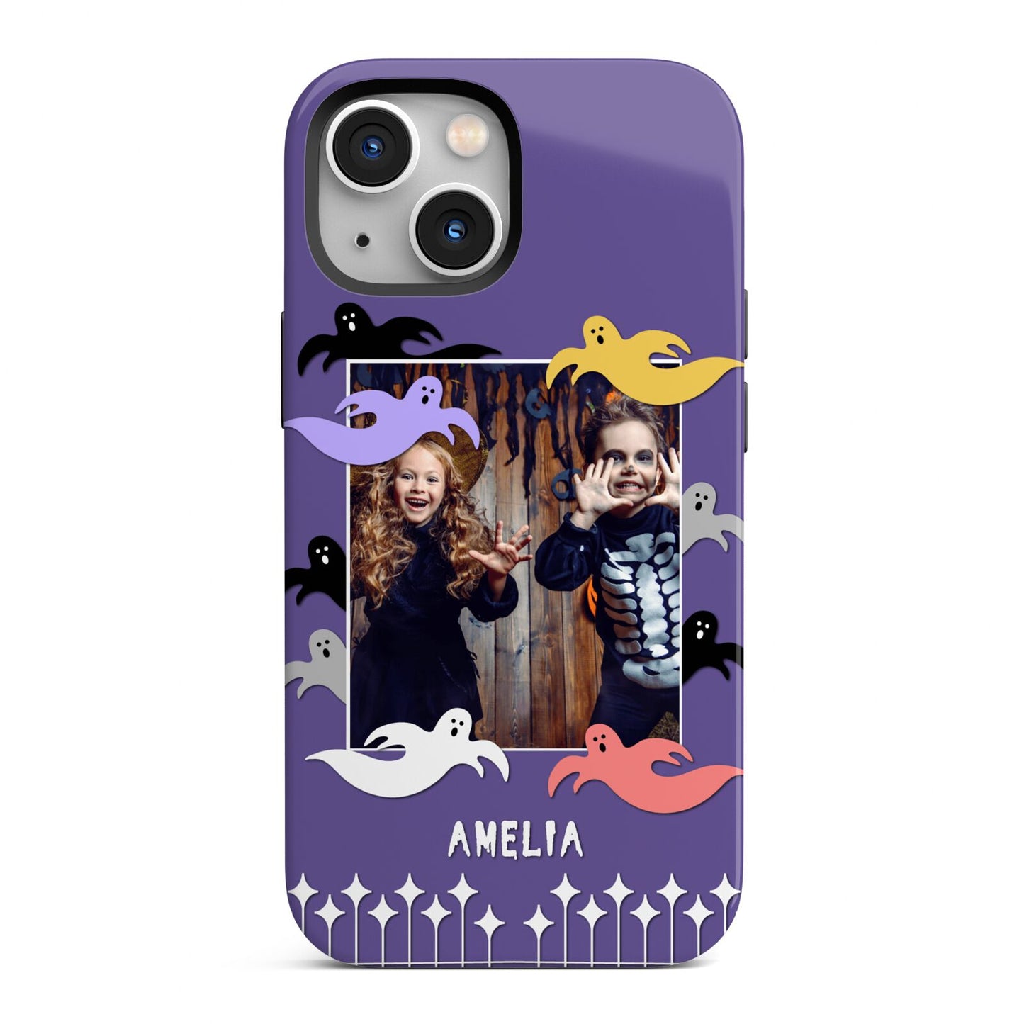 Personalised Halloween Photo Upload iPhone 13 Mini Full Wrap 3D Tough Case