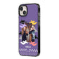 Personalised Halloween Photo Upload iPhone 14 Plus Black Impact Case Side Angle on Silver phone