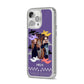 Personalised Halloween Photo Upload iPhone 14 Pro Max Clear Tough Case Silver Angled Image