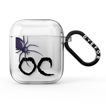 Personalised Halloween Spider AirPods Clear Case
