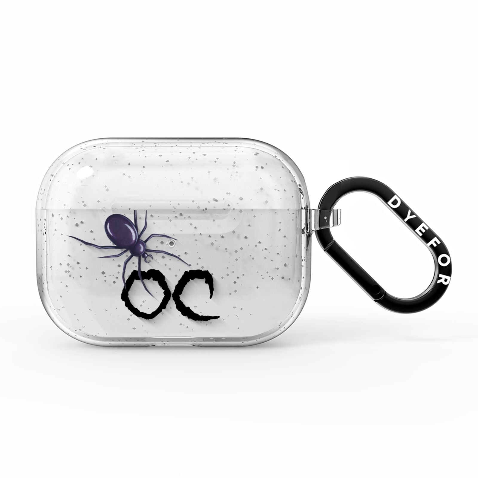 Personalised Halloween Spider AirPods Pro Glitter Case