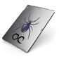 Personalised Halloween Spider Apple iPad Case on Grey iPad Side View